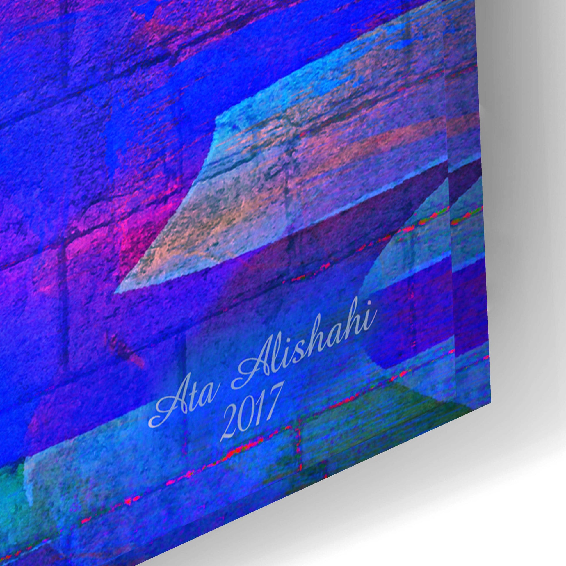 Epic Art 'Color Abstract 3' by Ata Alishahi, Acrylic Glass Wall Art,24x16