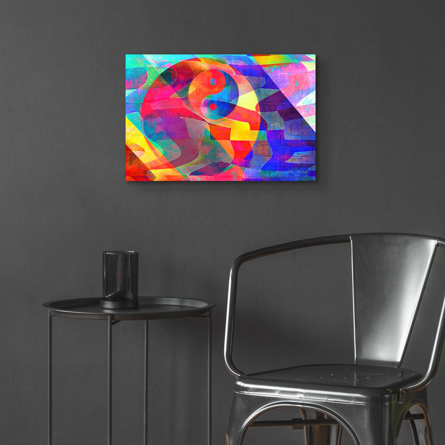 Epic Art 'Color Abstract 3' by Ata Alishahi, Acrylic Glass Wall Art,24x16