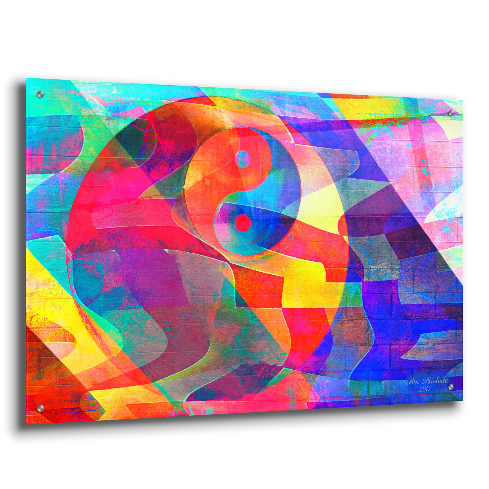 Epic Art 'Color Abstract 3' by Ata Alishahi, Acrylic Glass Wall Art,36x24