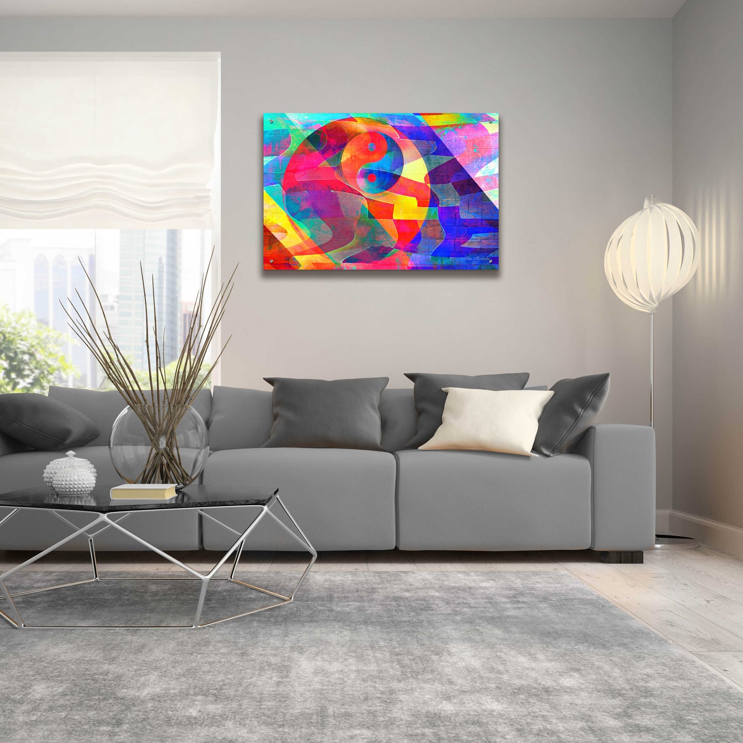 Epic Art 'Color Abstract 3' by Ata Alishahi, Acrylic Glass Wall Art,36x24