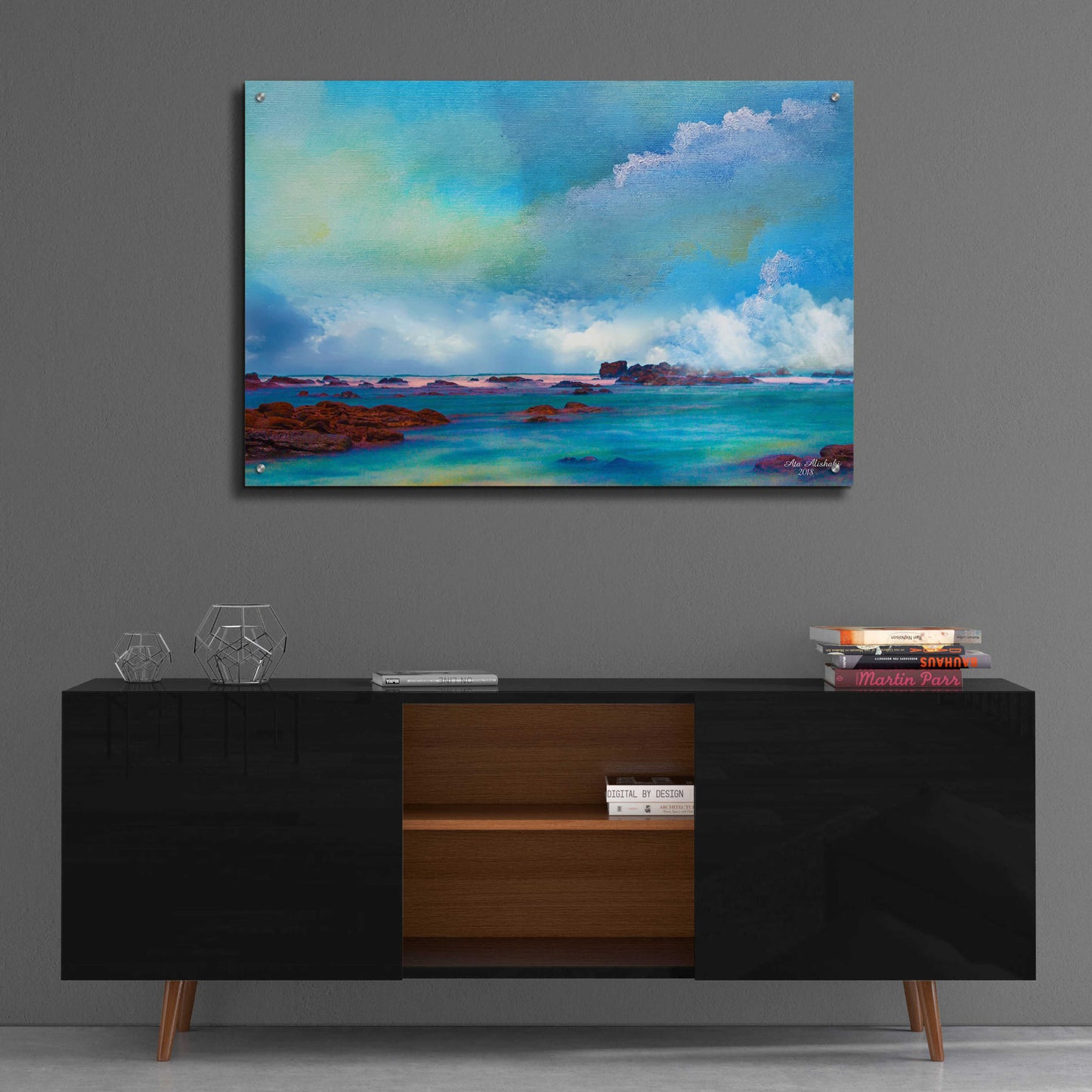 Epic Art 'Water And Sky' by Ata Alishahi, Acrylic Glass Wall Art,36x24