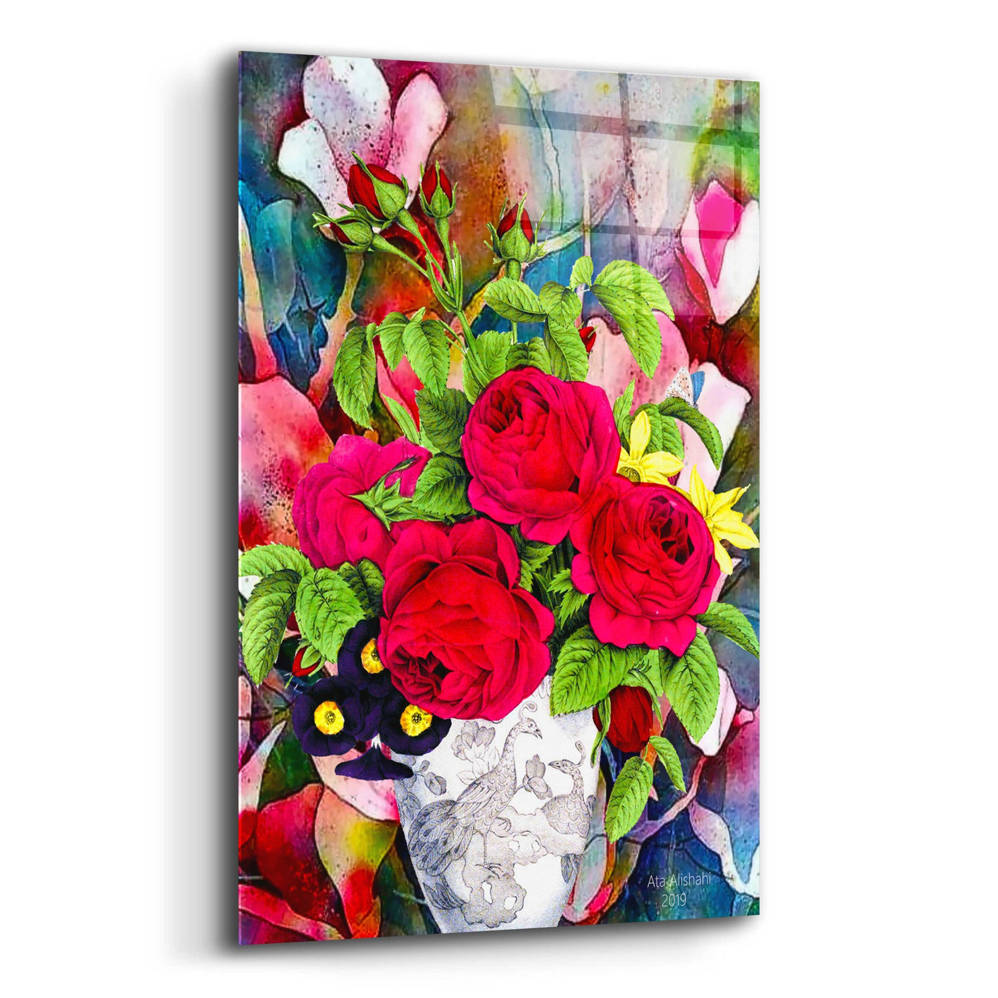 Epic Art 'Flowers P49' by Ata Alishahi, Acrylic Glass Wall Art,12x16