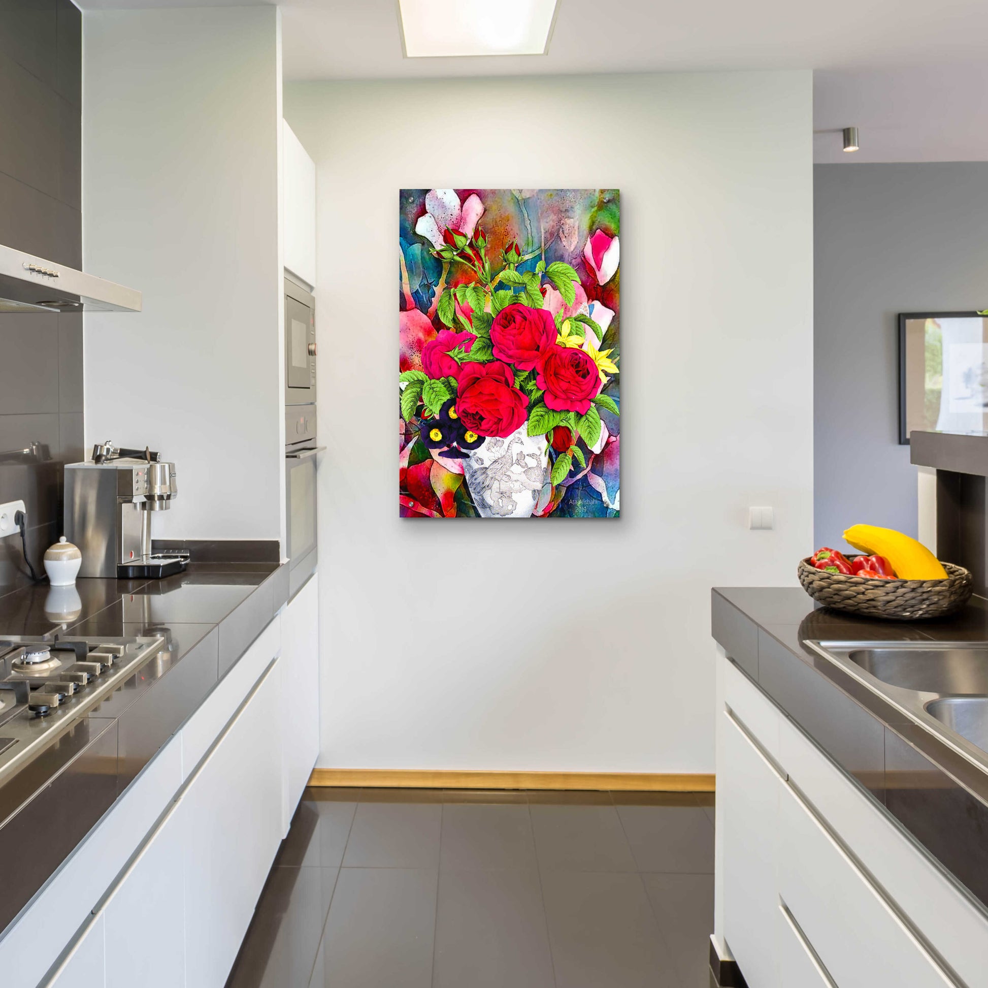 Epic Art 'Flowers P49' by Ata Alishahi, Acrylic Glass Wall Art,24x36