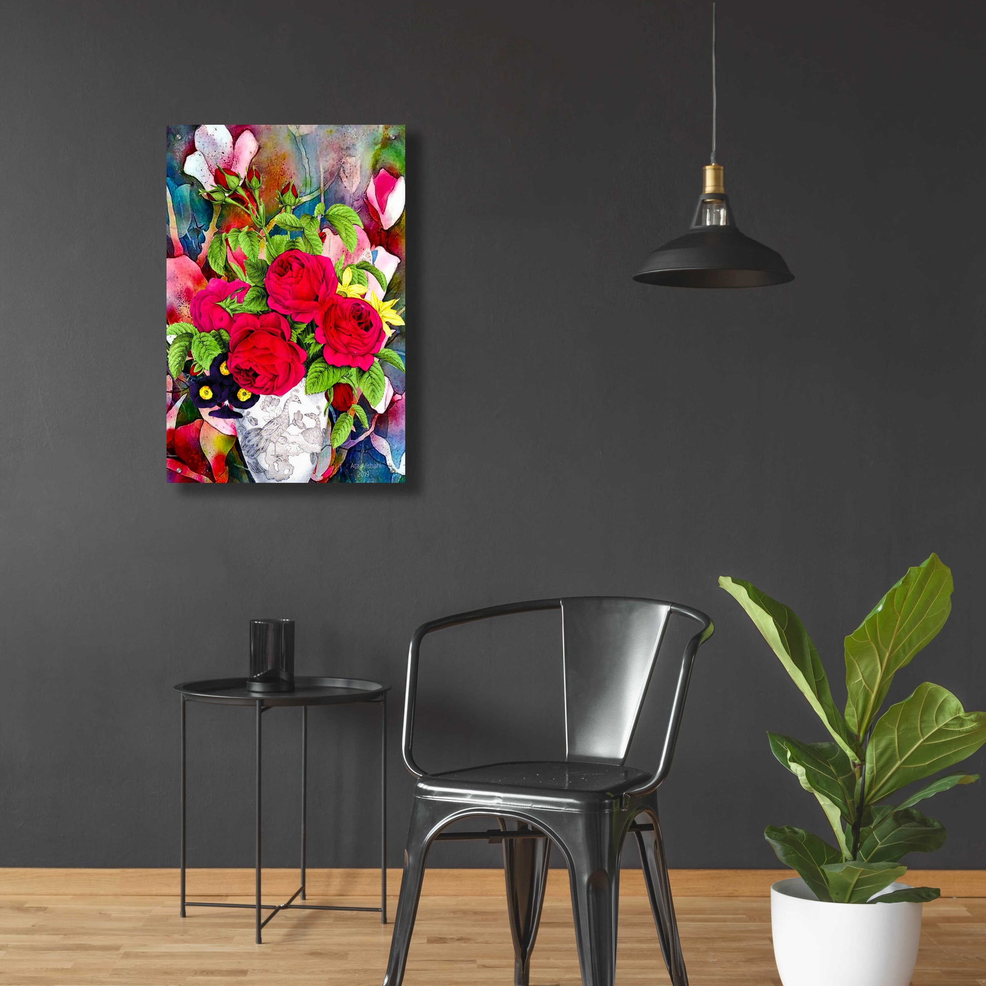 Epic Art 'Flowers P49' by Ata Alishahi, Acrylic Glass Wall Art,24x36