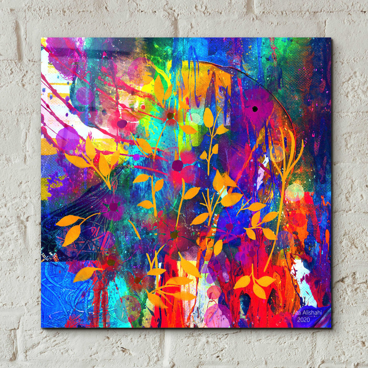 Epic Art 'Emotional Journey 10' by Ata Alishahi, Acrylic Glass Wall Art,12x12