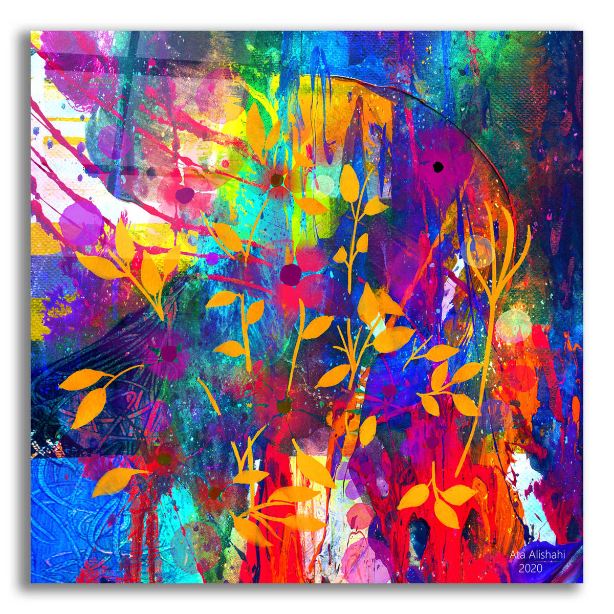 Epic Art 'Emotional Journey 10' by Ata Alishahi, Acrylic Glass Wall Art
