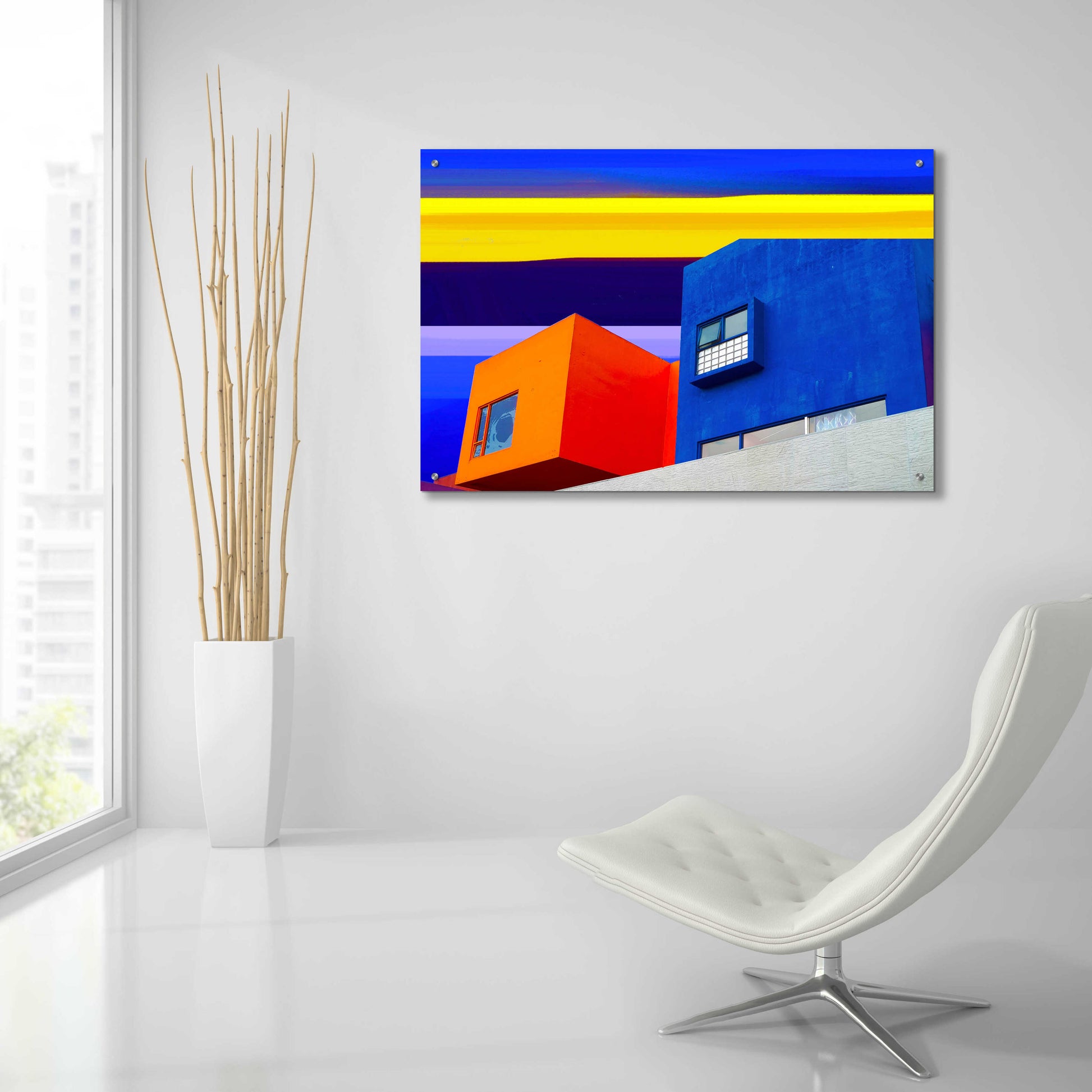 Epic Art 'Abstract 1E' by Ata Alishahi, Acrylic Glass Wall Art,36x24