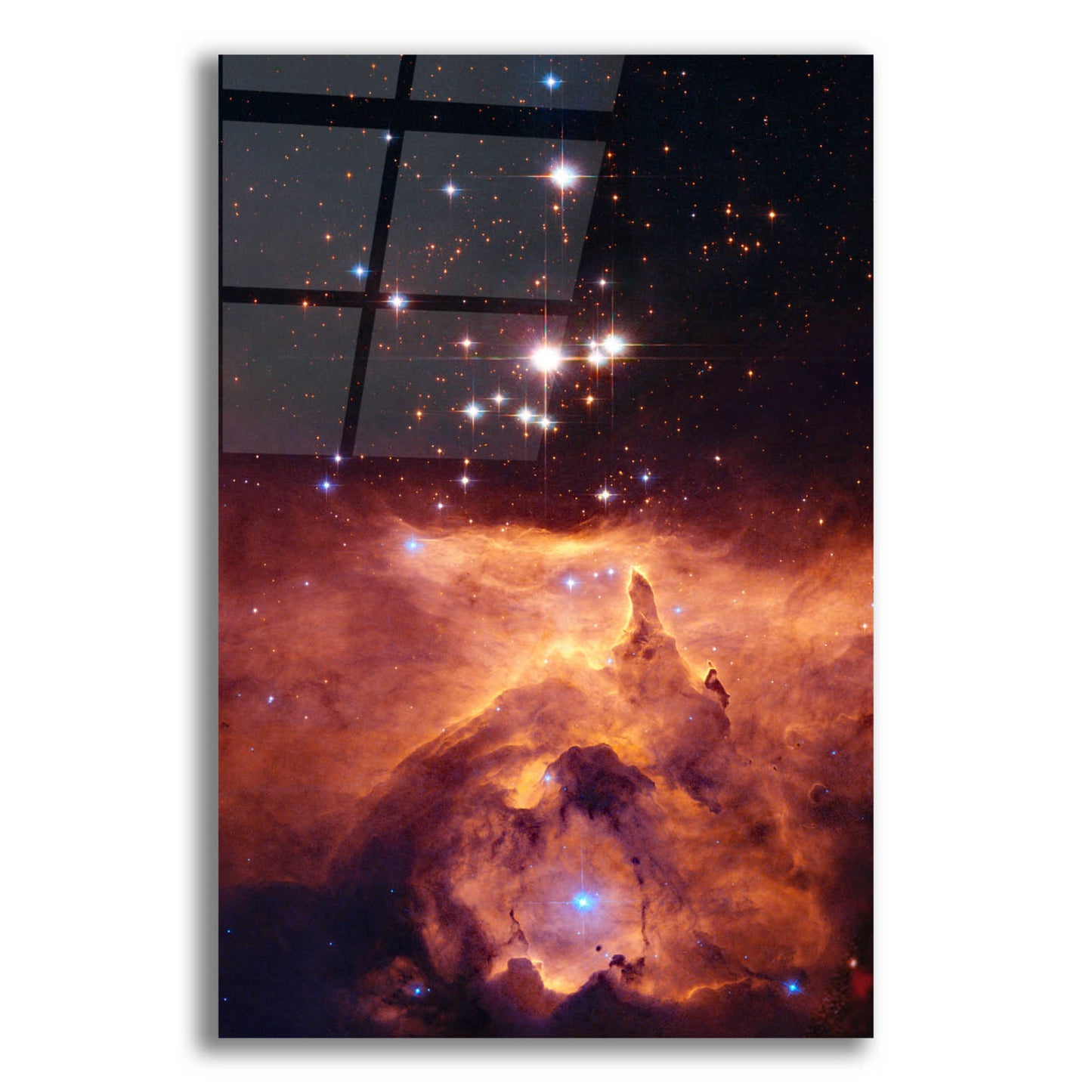 Epic Art 'Star Crossed' Hubble Space Telescope, Acrylic Glass Wall Art,12x16