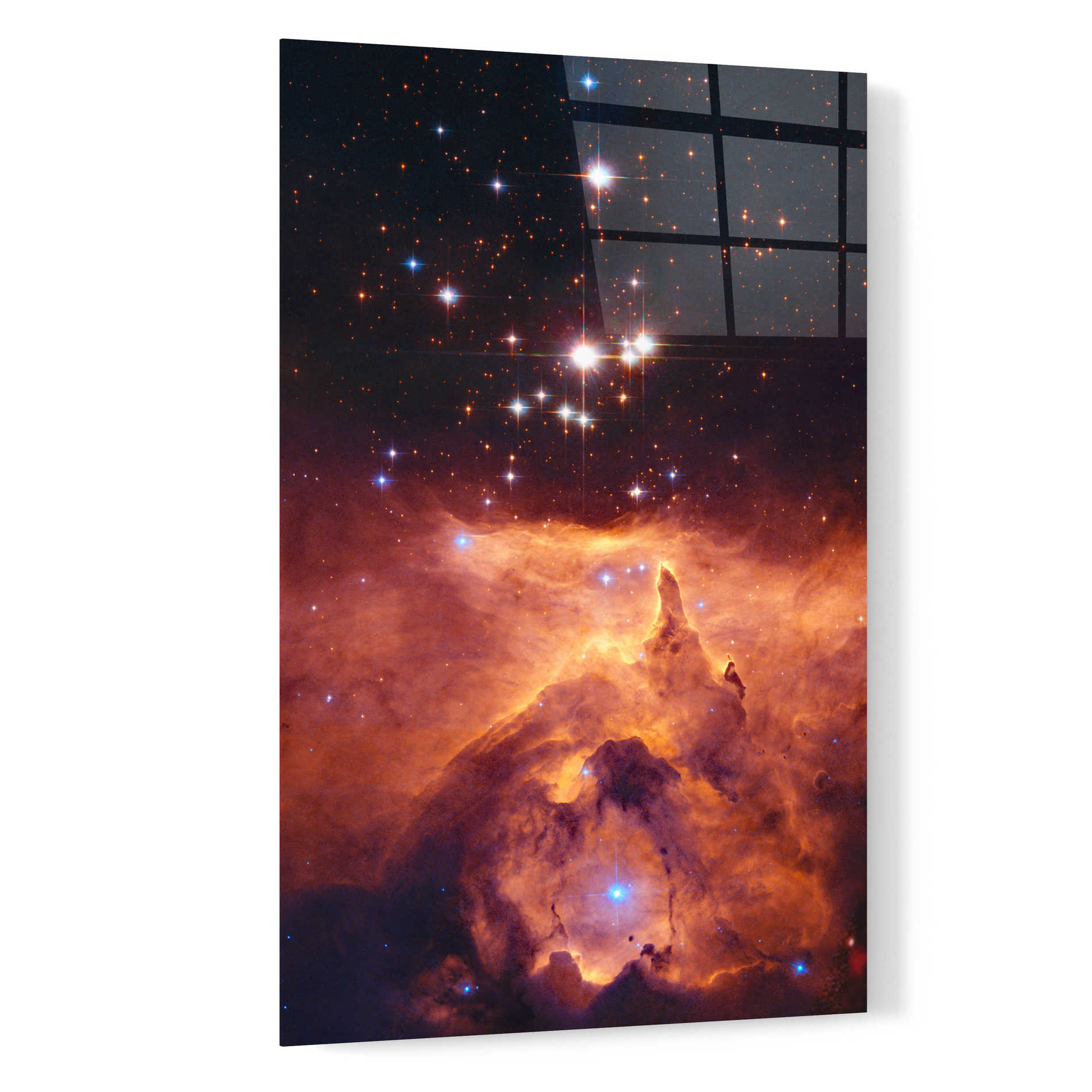 Epic Art 'Star Crossed' Hubble Space Telescope, Acrylic Glass Wall Art,16x24