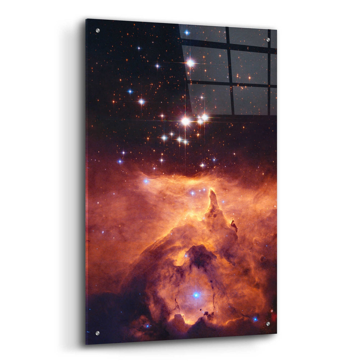 Epic Art 'Star Crossed' Hubble Space Telescope, Acrylic Glass Wall Art,24x36