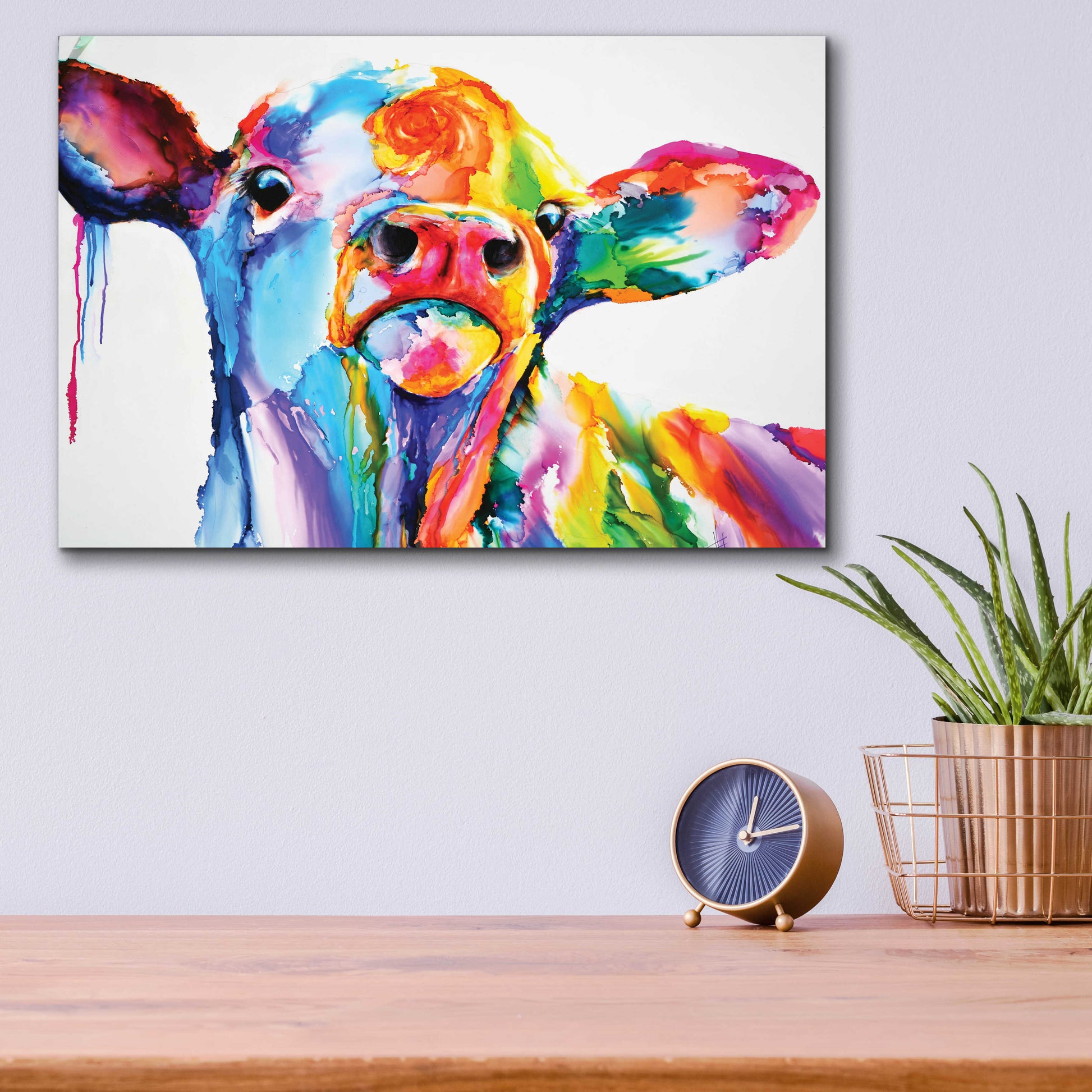 Epic Art 'Do These Colours Make My Calves Look Fat' by Leslie Franklin, Acrylic Glass Wall Art,16x12