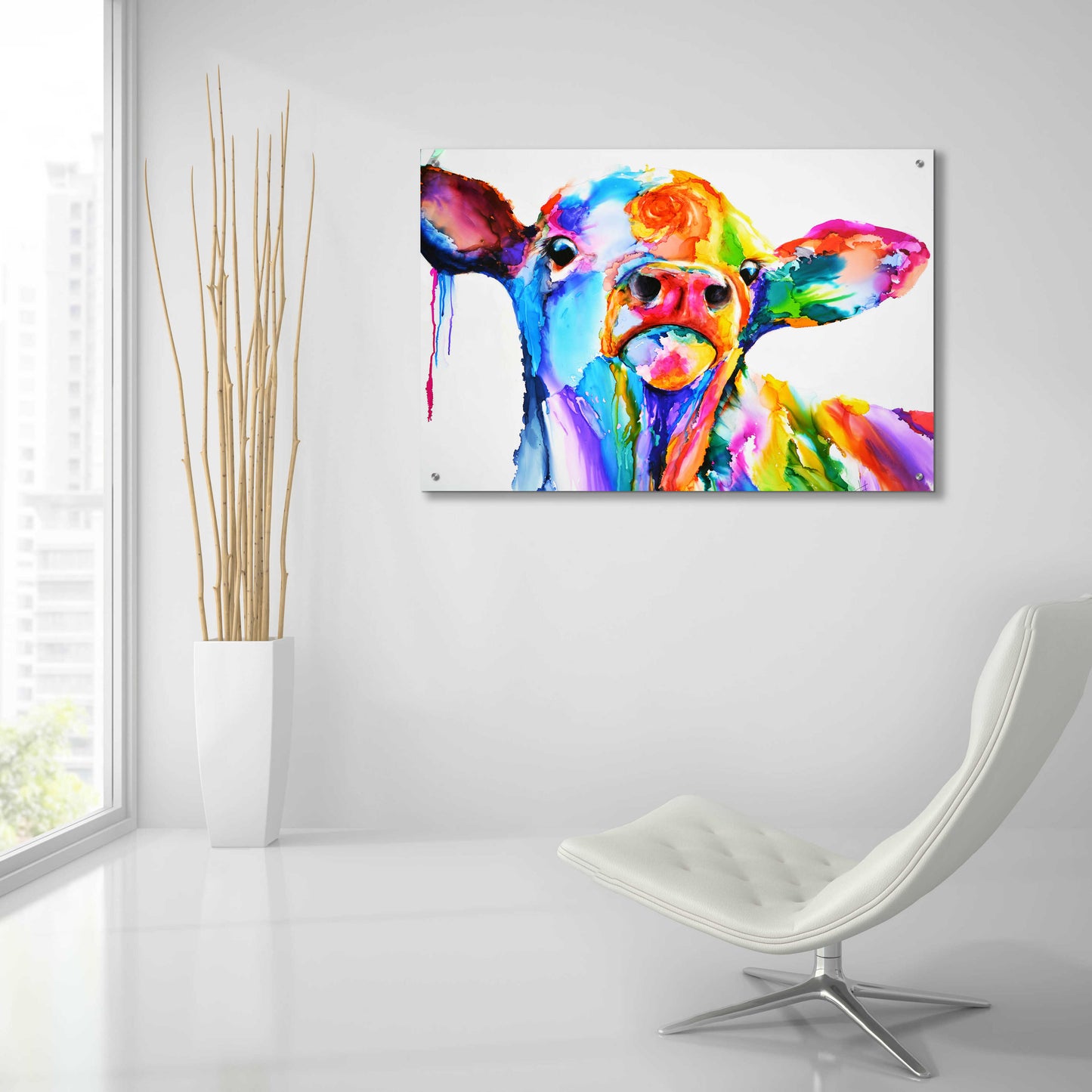 Epic Art 'Do These Colours Make My Calves Look Fat' by Leslie Franklin, Acrylic Glass Wall Art,36x24