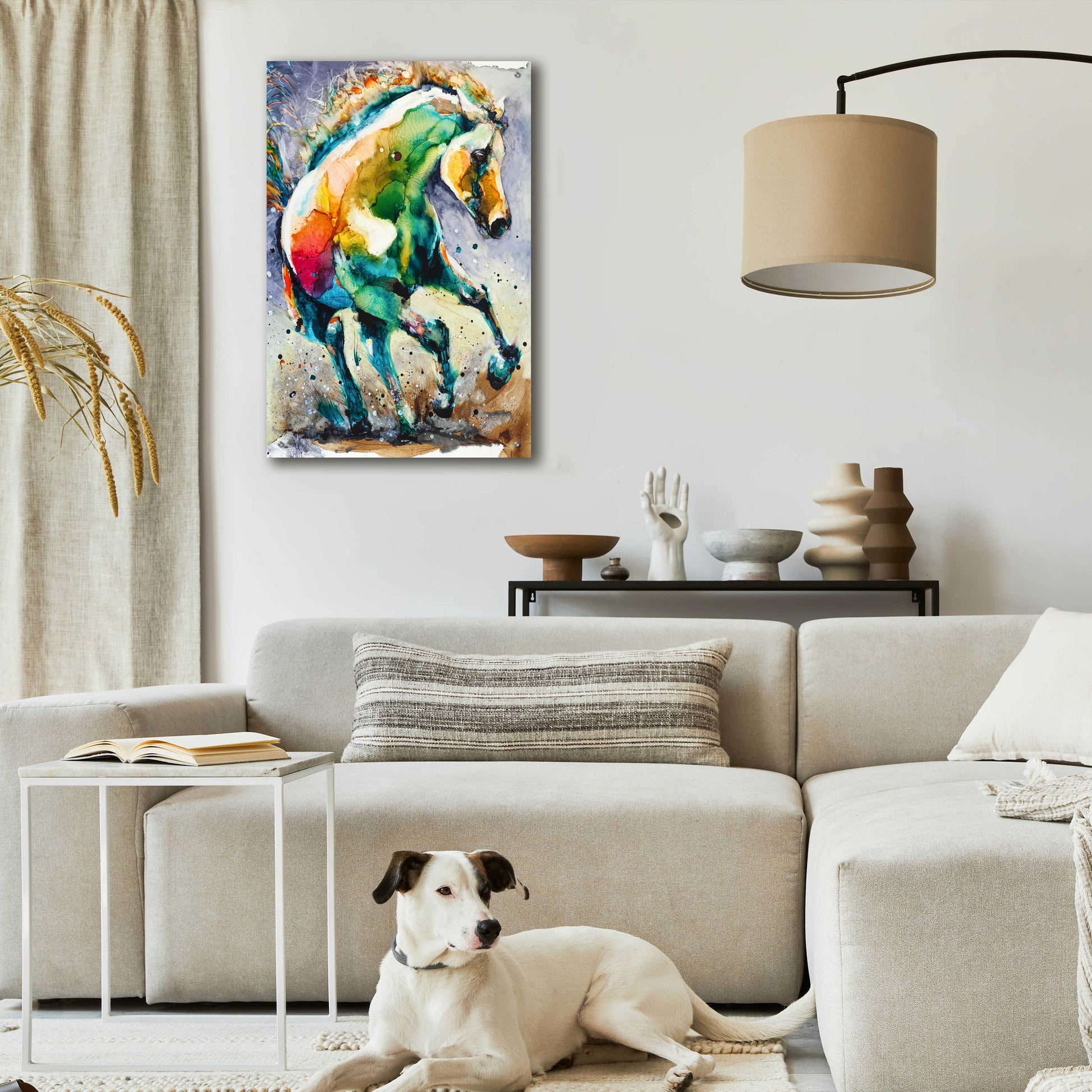 Epic Art 'Horse of Another Color' by Leslie Franklin, Acrylic Glass Wall Art,24x36