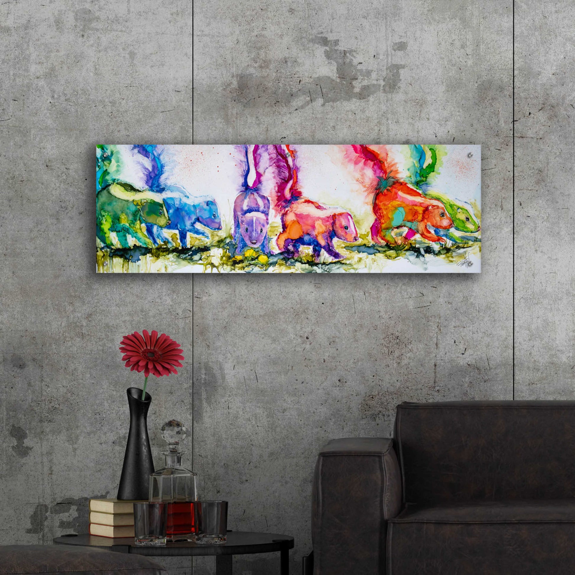 Epic Art 'The Aromatherapists' by Leslie Franklin, Acrylic Glass Wall Art,48x16