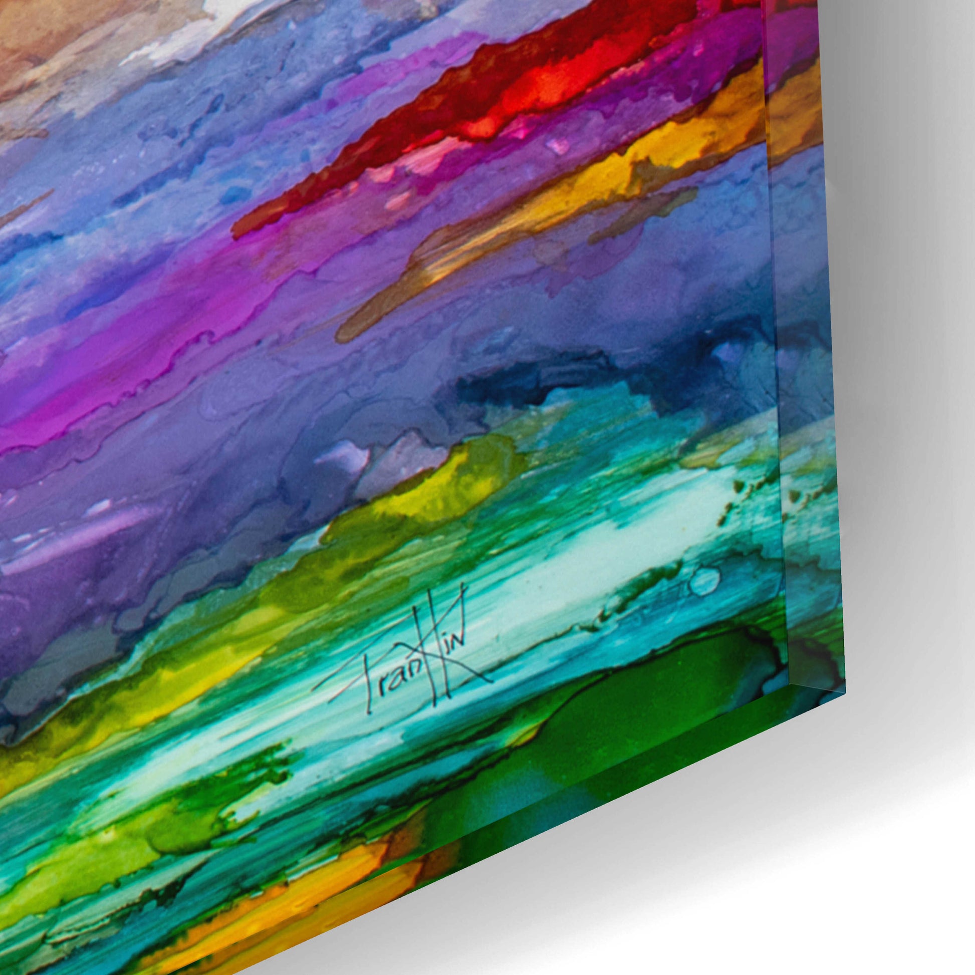 Epic Art 'Up Up and Away' by Leslie Franklin, Acrylic Glass Wall Art,16x12