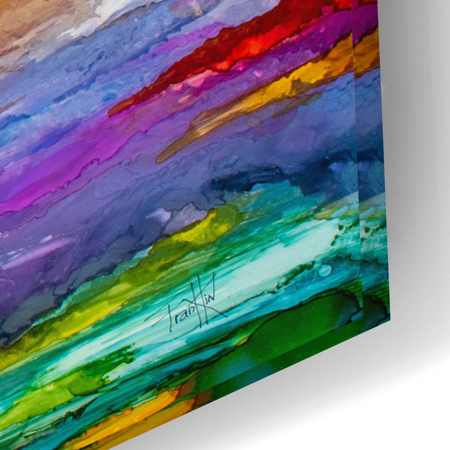 Epic Art 'Up Up and Away' by Leslie Franklin, Acrylic Glass Wall Art,24x16