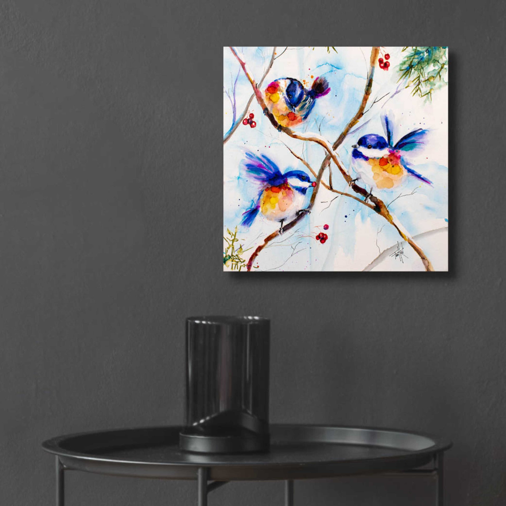 Epic Art 'All A-Flutter' by Leslie Franklin, Acrylic Glass Wall Art,12x12