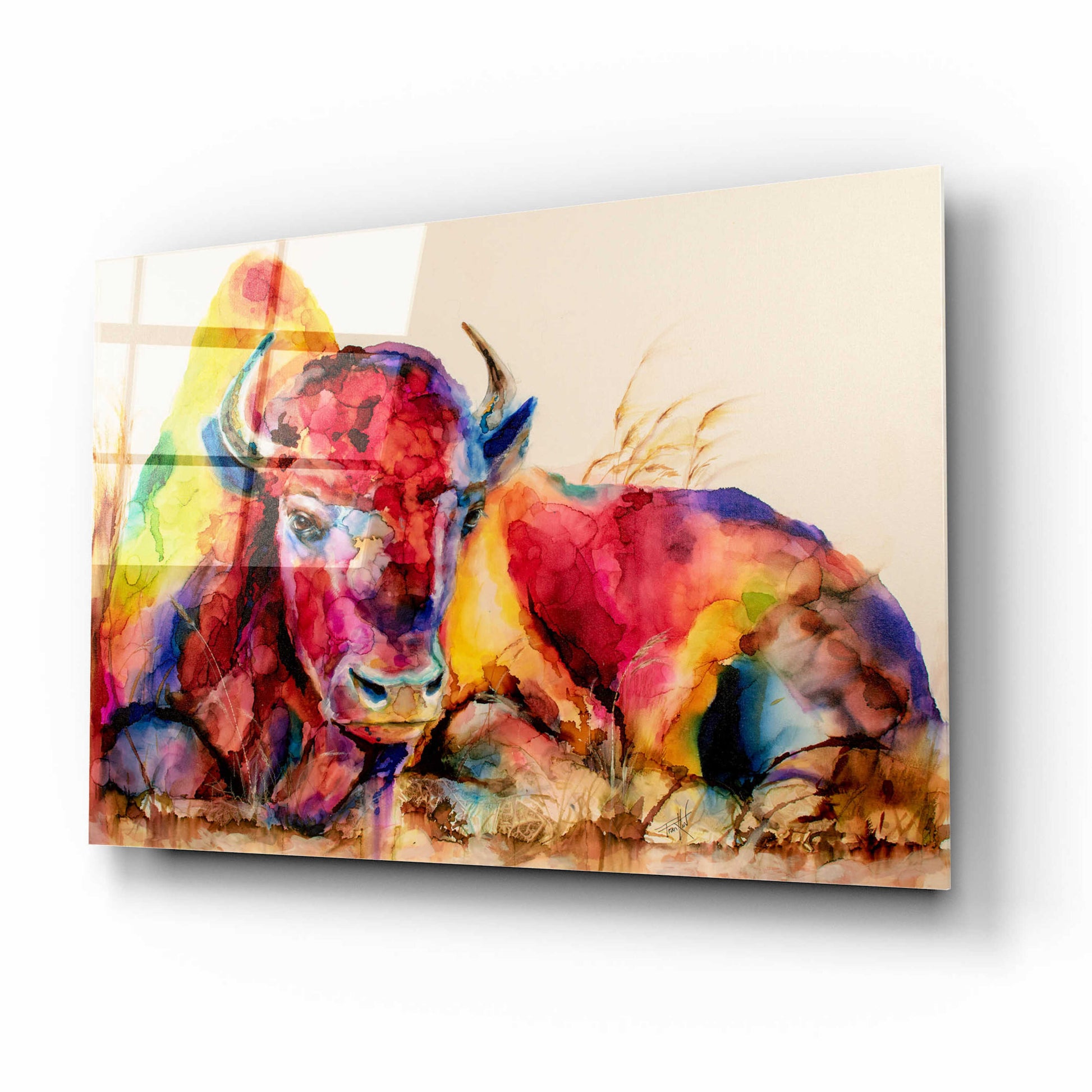 Epic Art 'Herd It Was Naptime' by Leslie Franklin, Acrylic Glass Wall Art,16x12