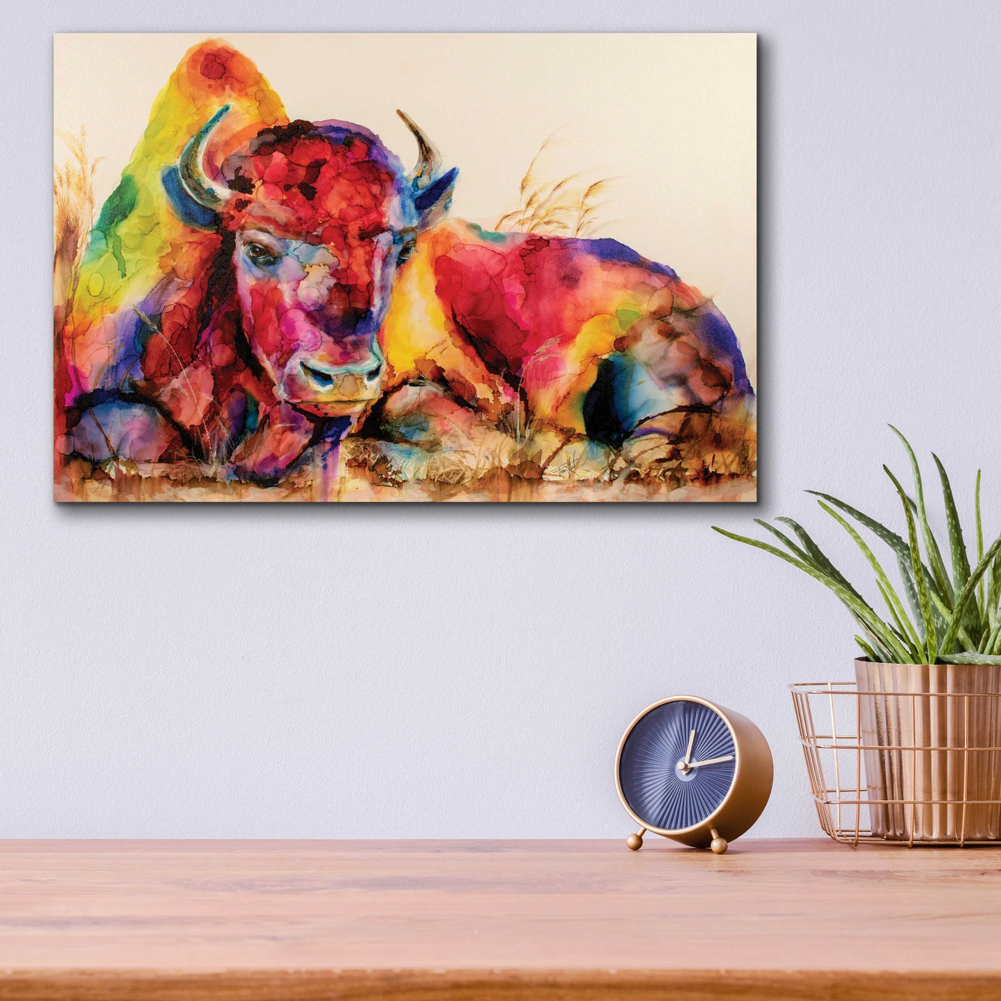 Epic Art 'Herd It Was Naptime' by Leslie Franklin, Acrylic Glass Wall Art,16x12