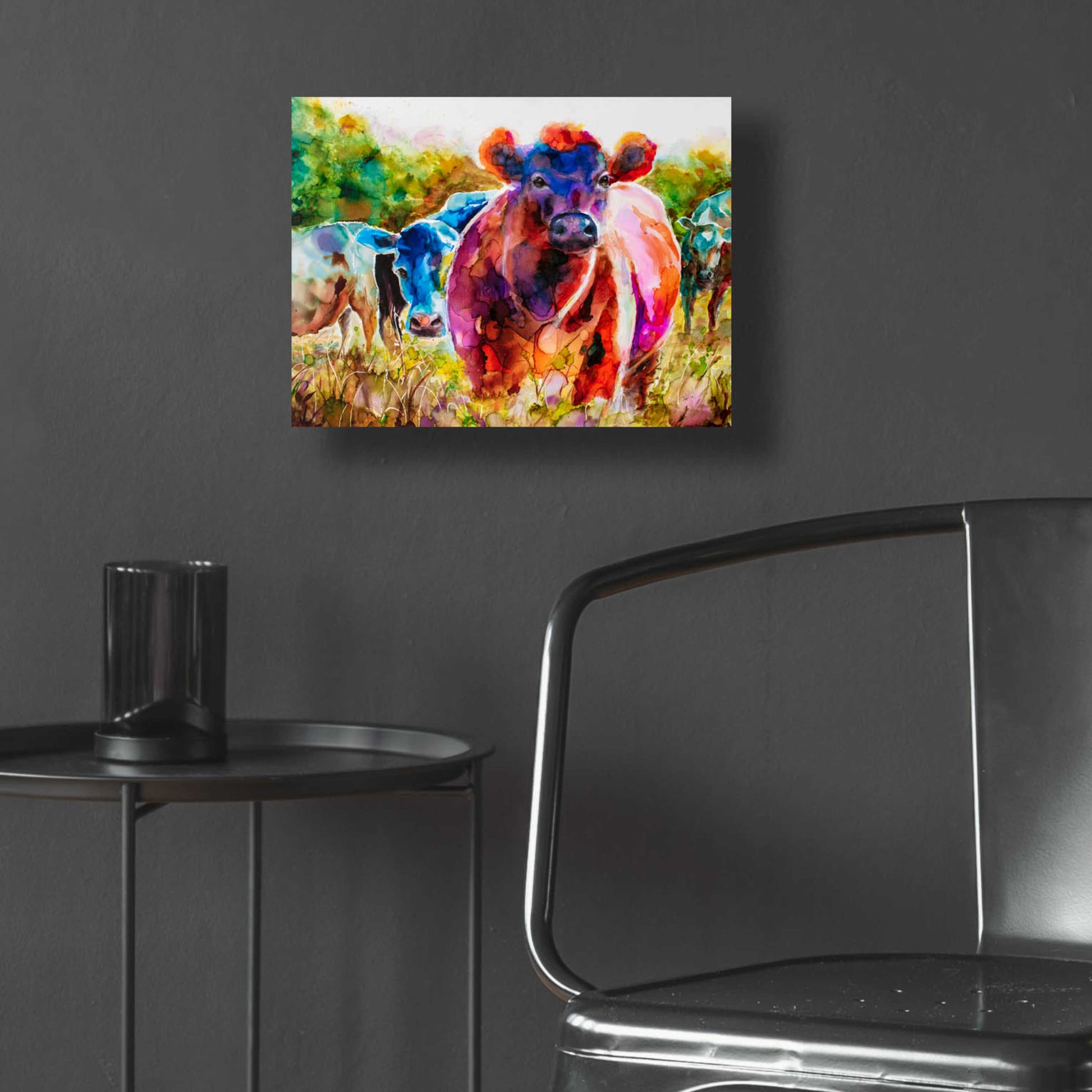 Epic Art 'Love Is A Cattlefield' by Leslie Franklin, Acrylic Glass Wall Art,16x12