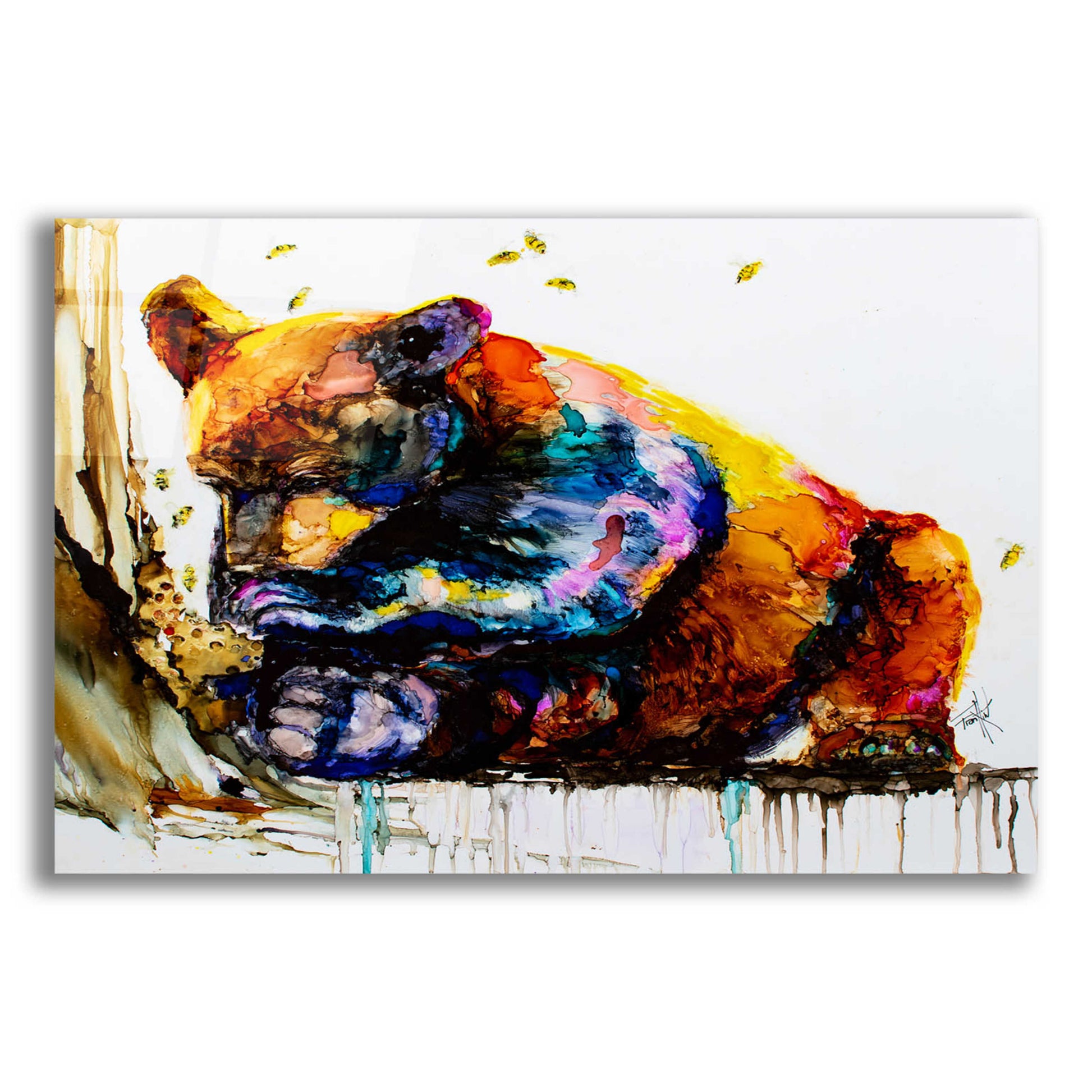 Epic Art 'Show Me The Honey' by Leslie Franklin, Acrylic Glass Wall Art,16x12