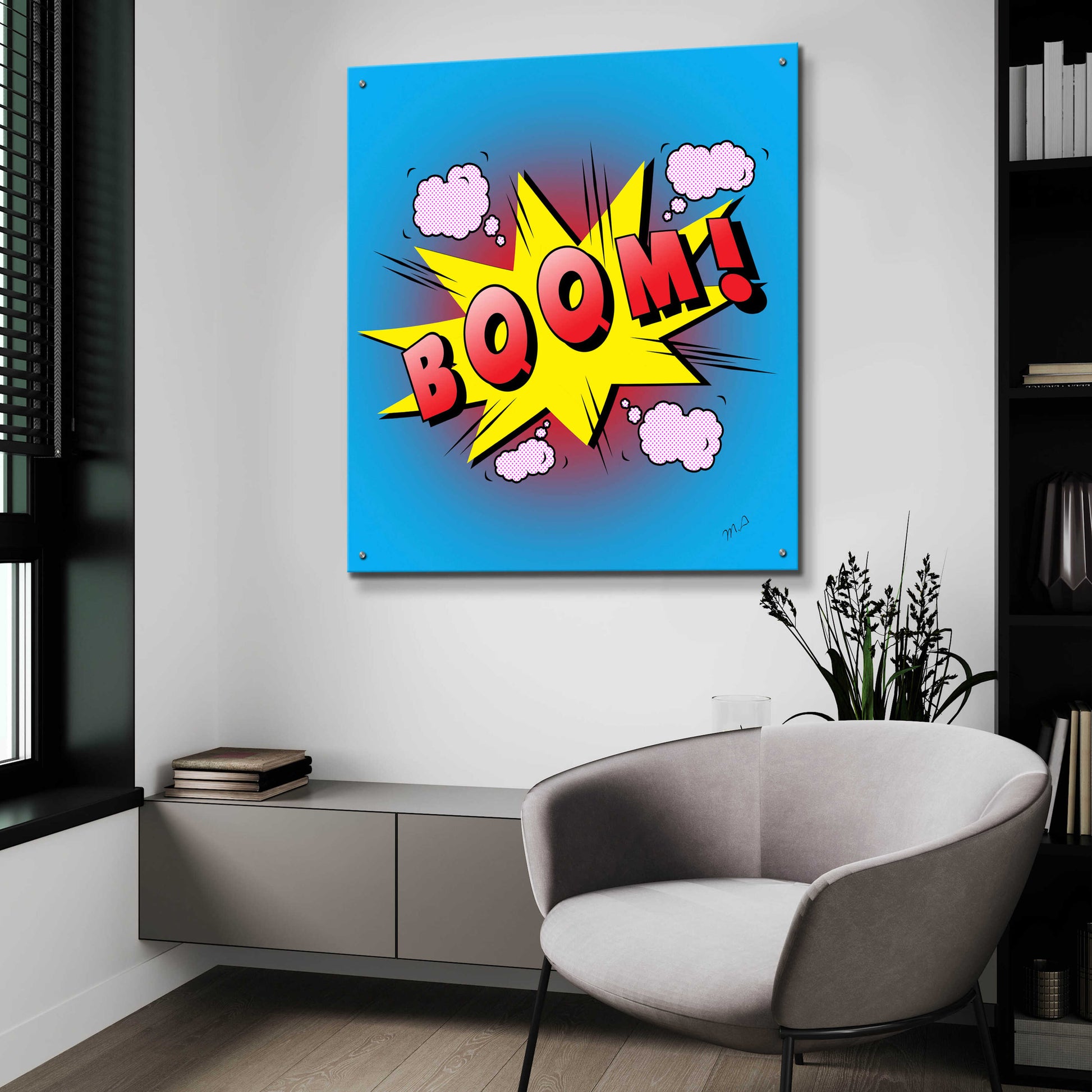 Epic Art 'Boom 2' by Mark Ashkenazi, Acrylic Glass Wall Art,36x36