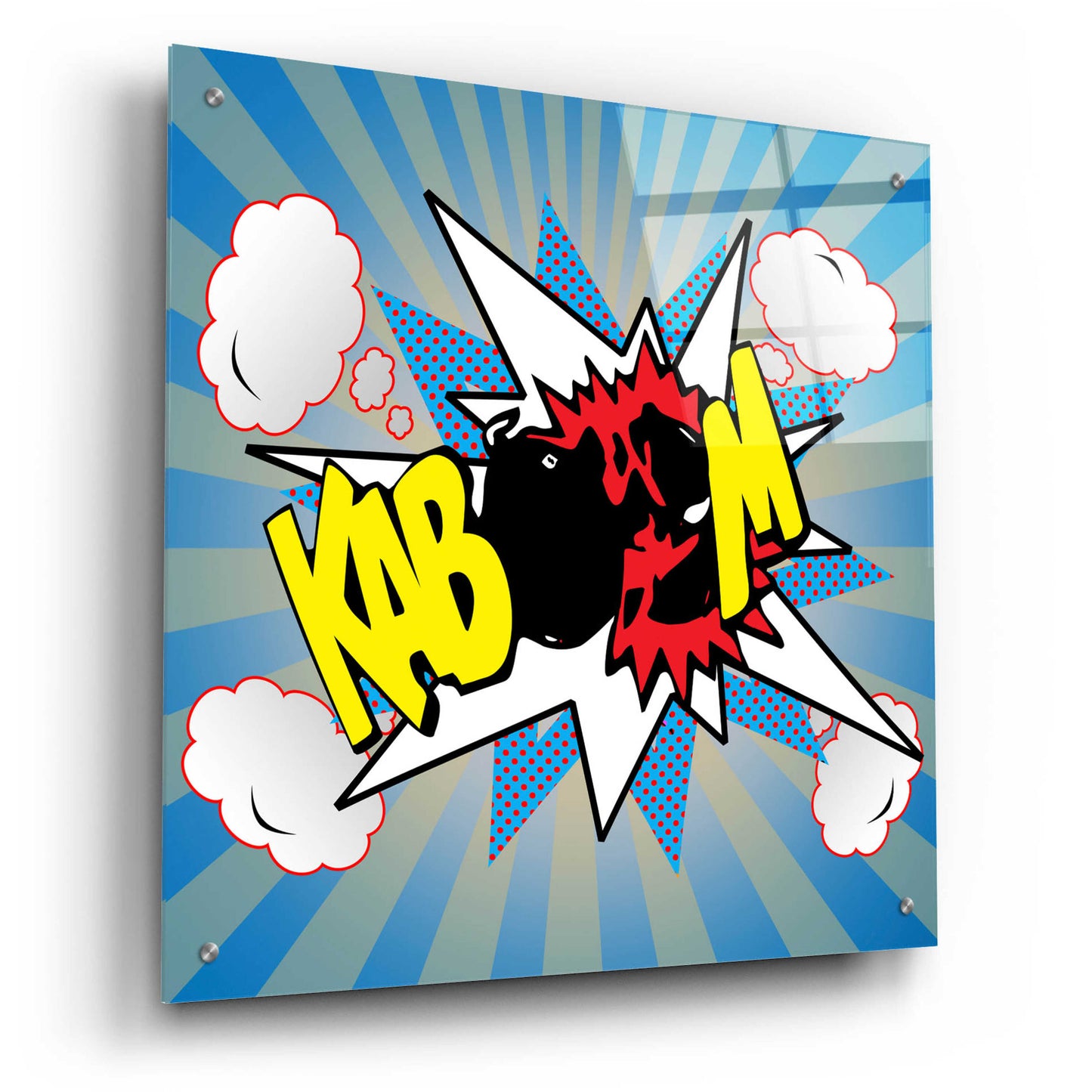 Epic Art 'Kaboom 2' by Mark Ashkenazi, Acrylic Glass Wall Art,24x24