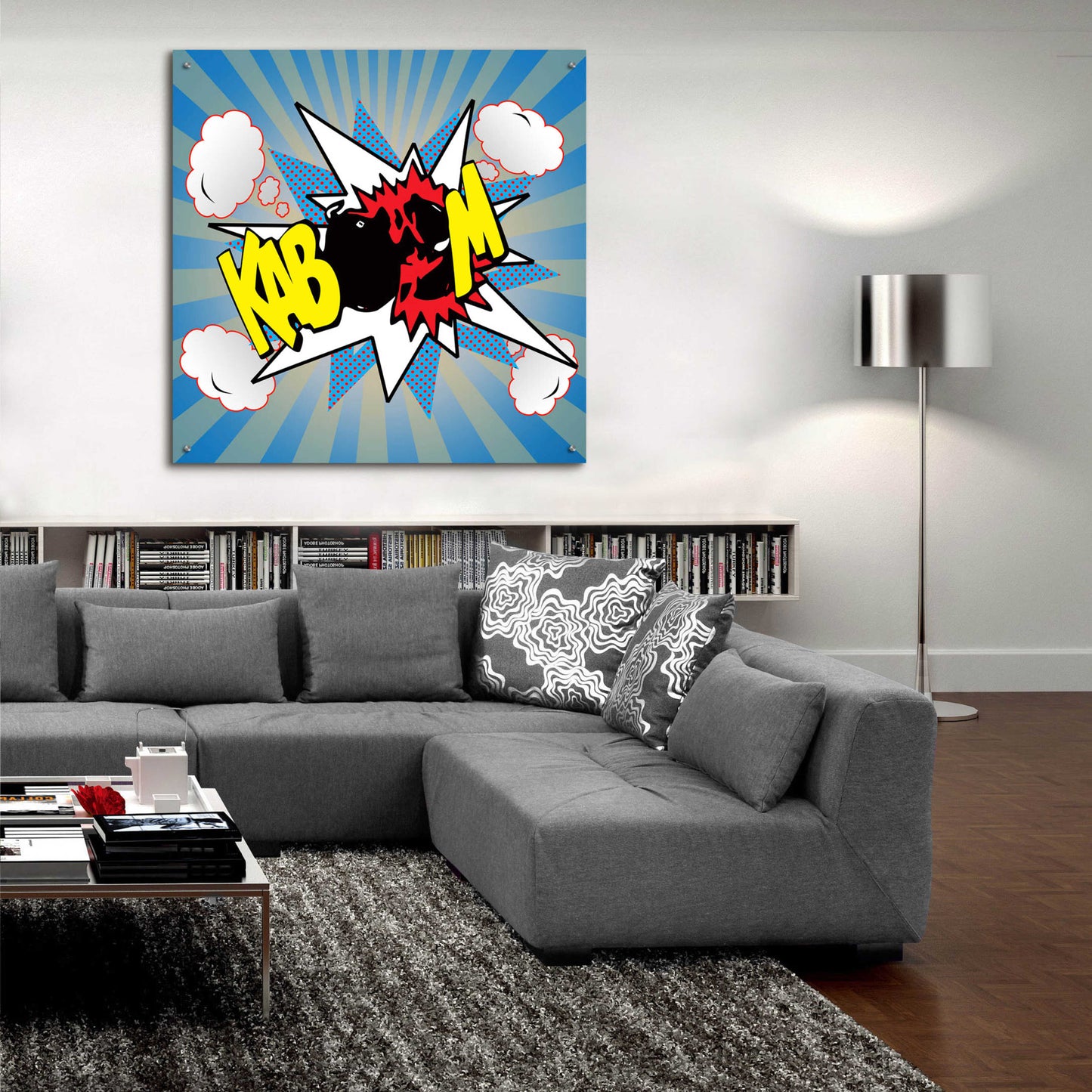 Epic Art 'Kaboom 2' by Mark Ashkenazi, Acrylic Glass Wall Art,36x36