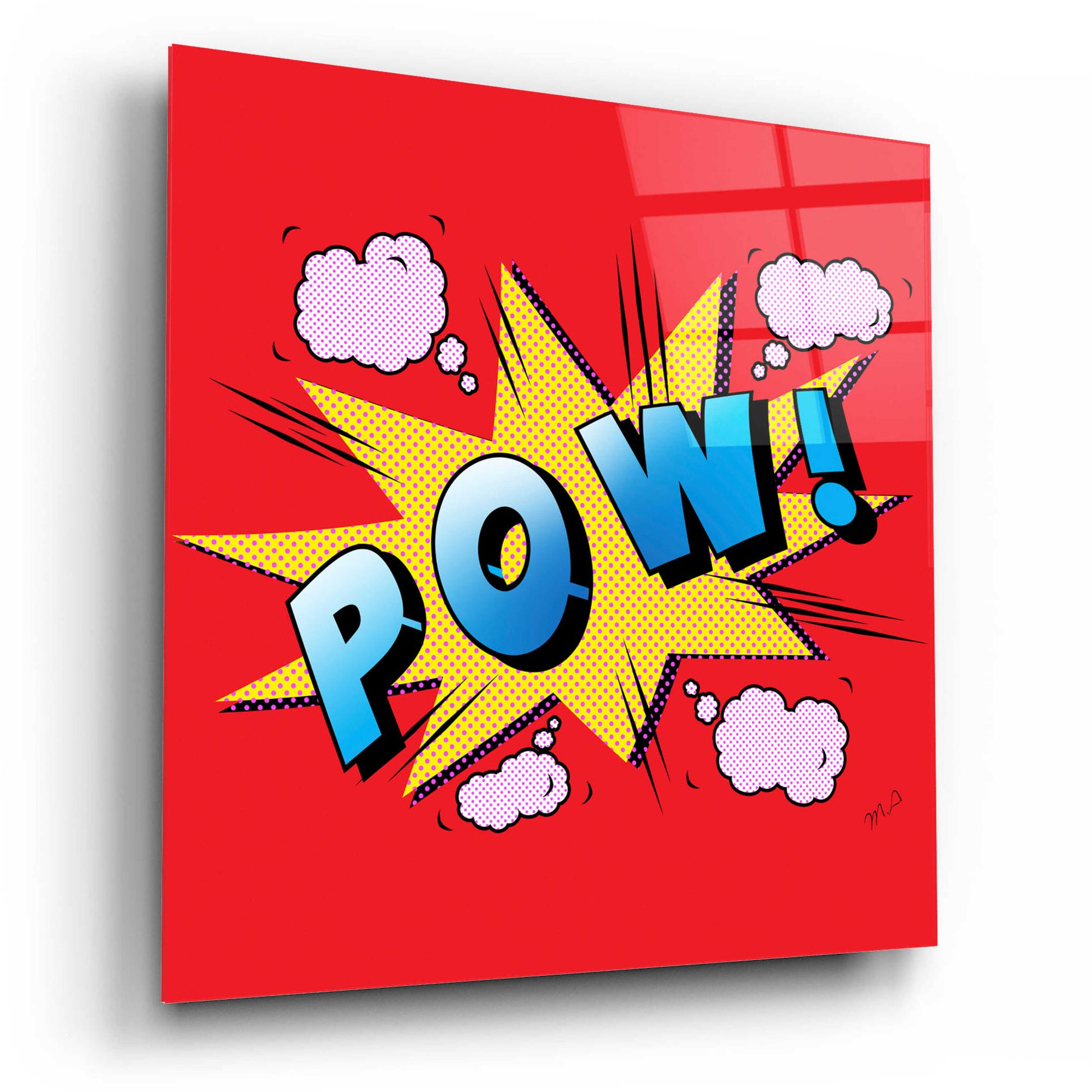 Epic Art 'Pow' by Mark Ashkenazi, Acrylic Glass Wall Art,12x12