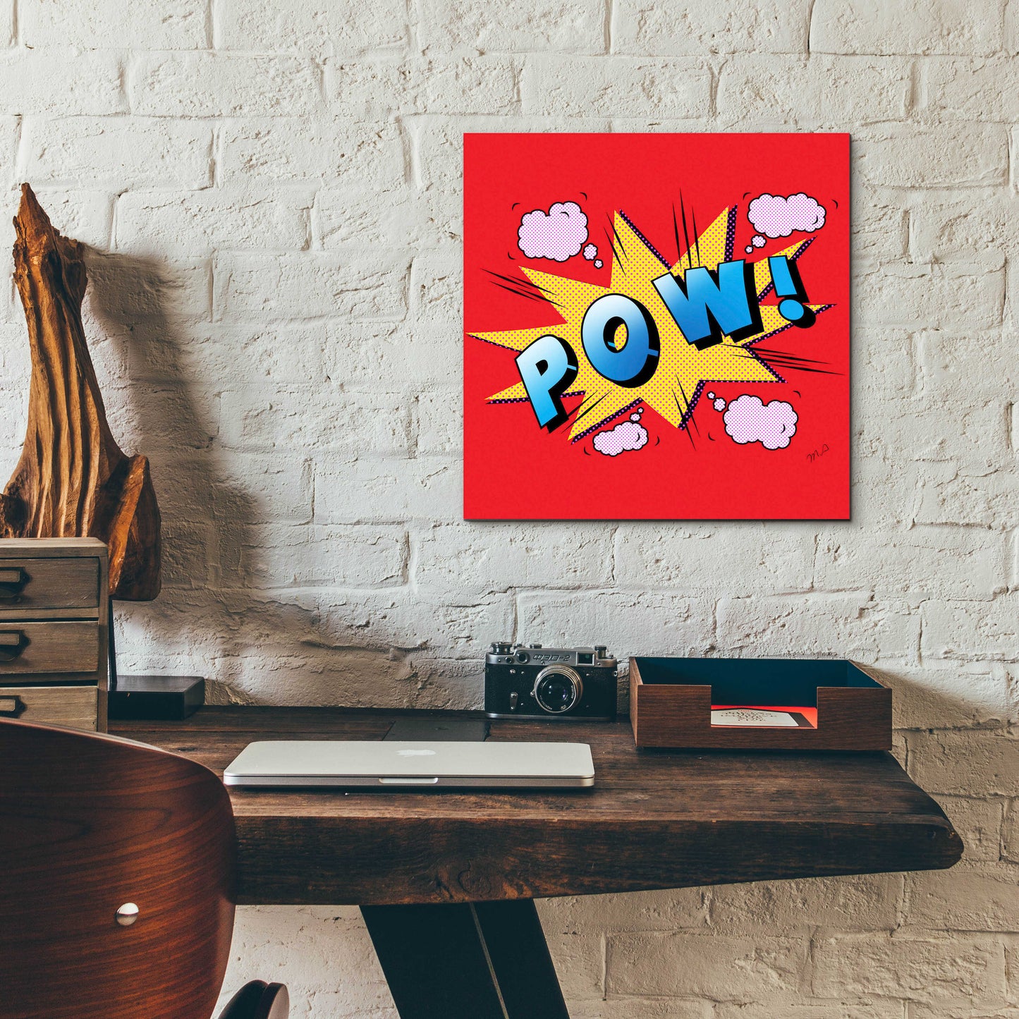 Epic Art 'Pow' by Mark Ashkenazi, Acrylic Glass Wall Art,12x12