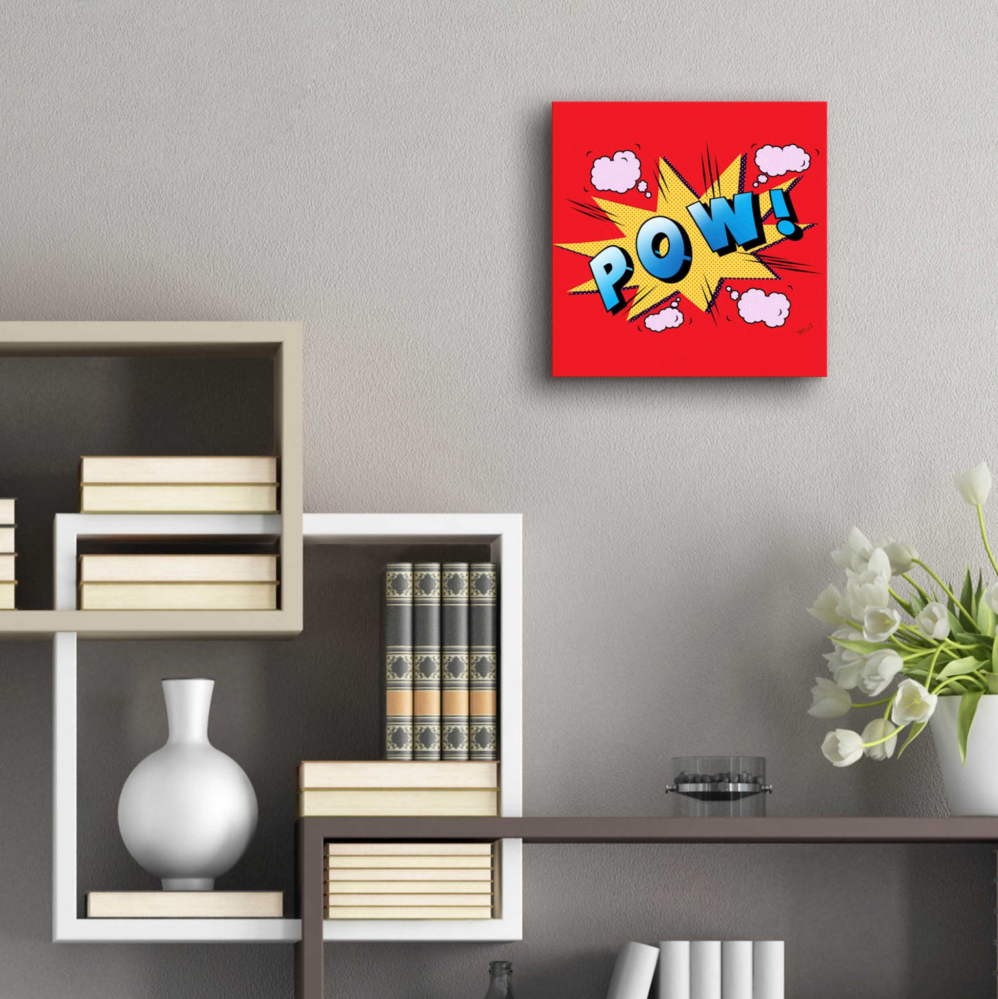 Epic Art 'Pow' by Mark Ashkenazi, Acrylic Glass Wall Art,12x12