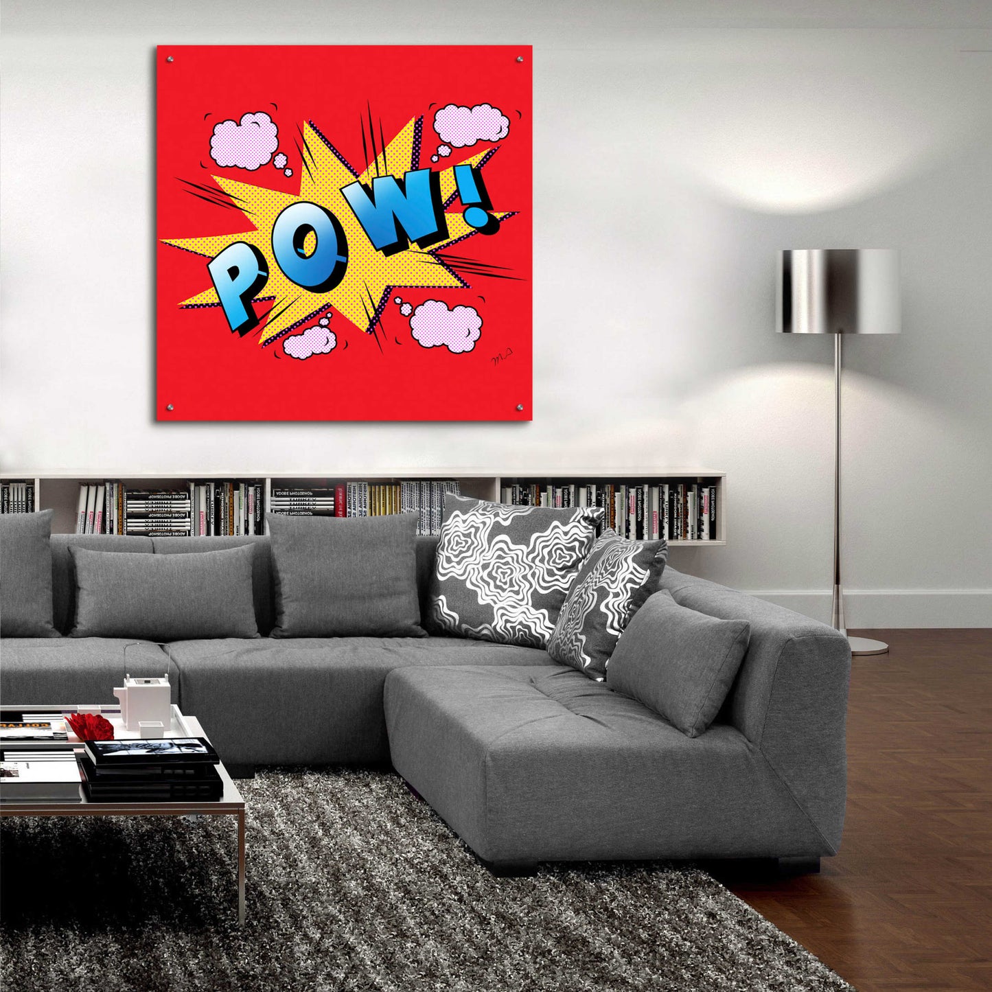 Epic Art 'Pow' by Mark Ashkenazi, Acrylic Glass Wall Art,36x36