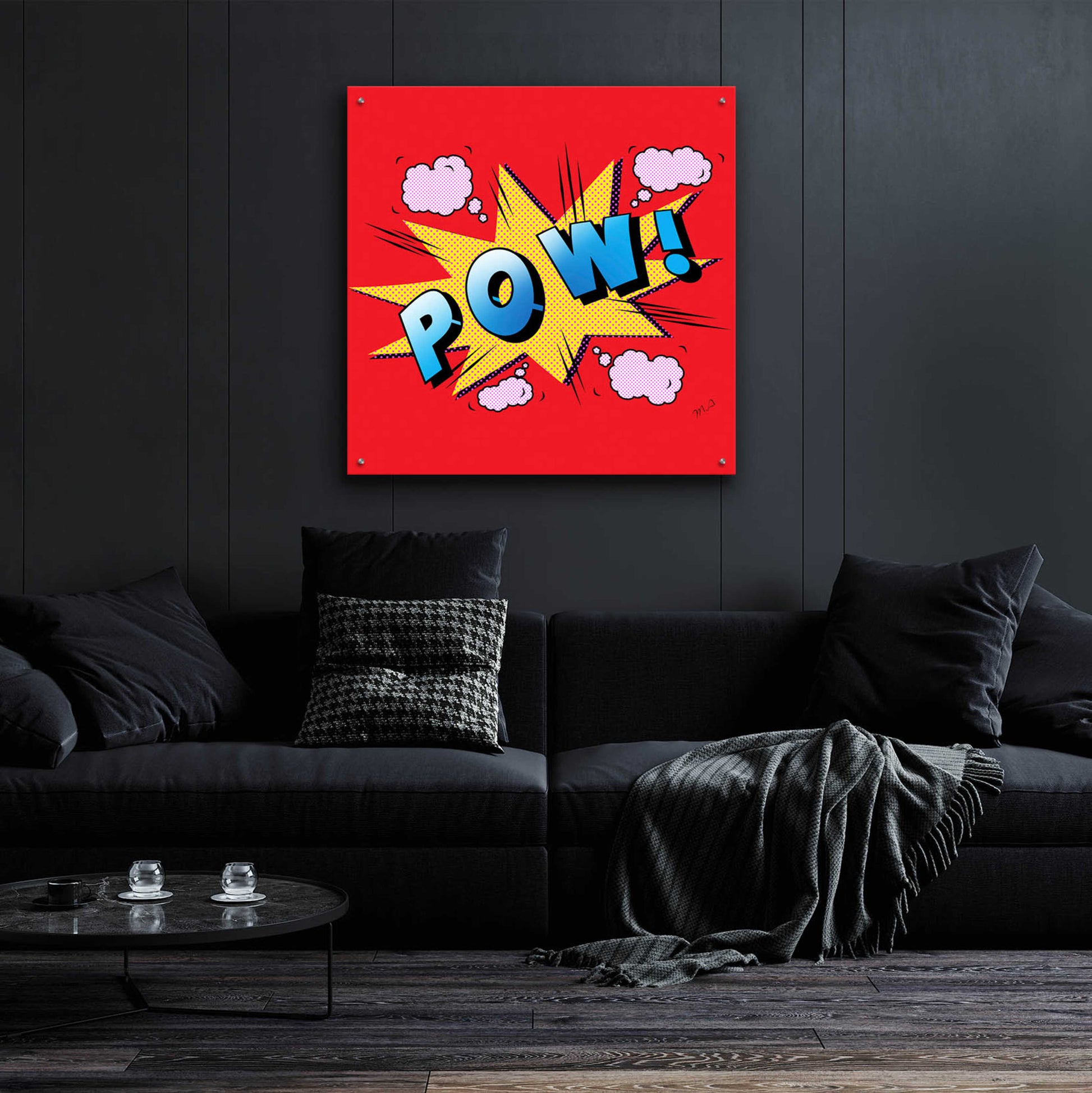 Epic Art 'Pow' by Mark Ashkenazi, Acrylic Glass Wall Art,36x36