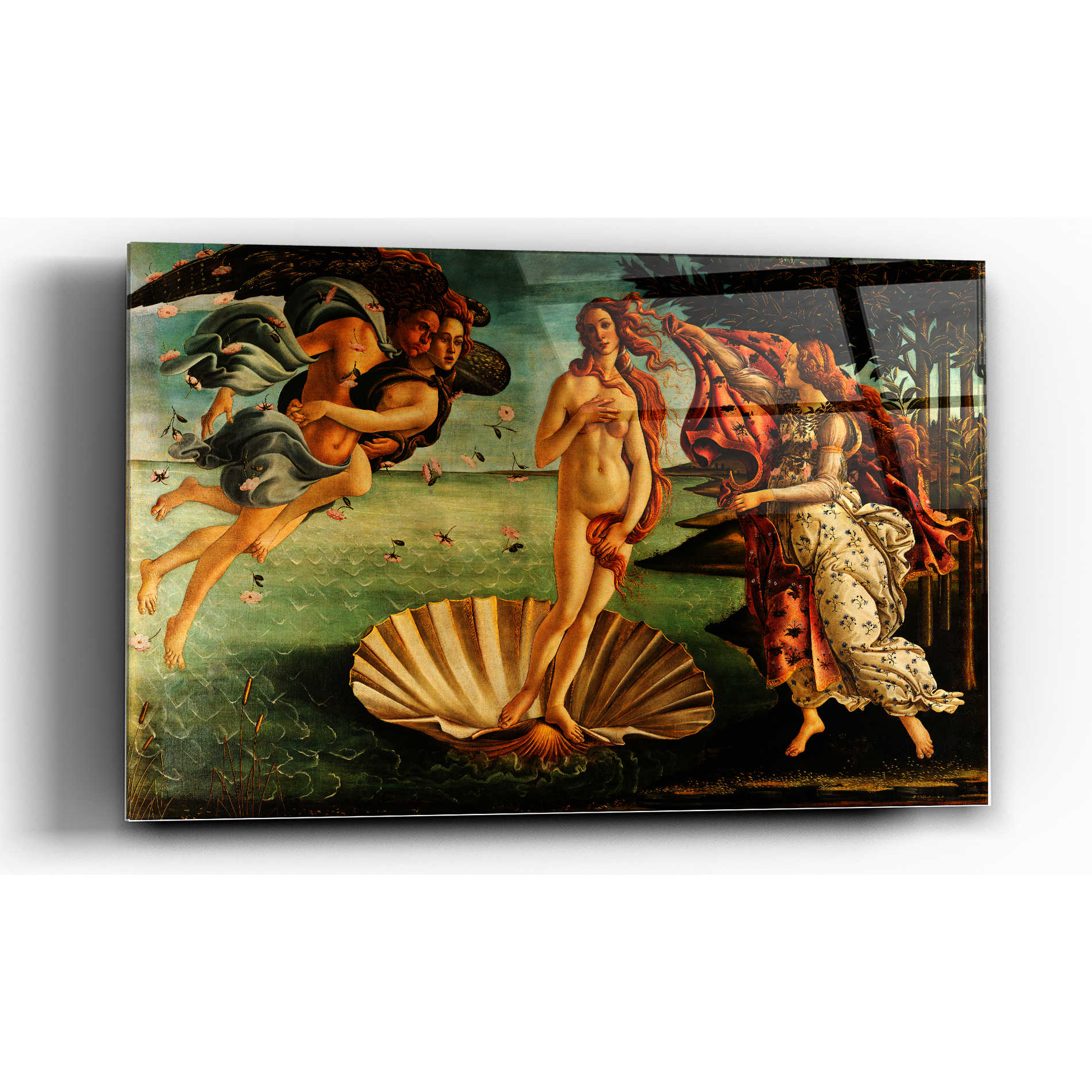 Epic Art 'The Birth of Venus' by Sandro Botticelli, Acrylic Glass Wall Art,16x12