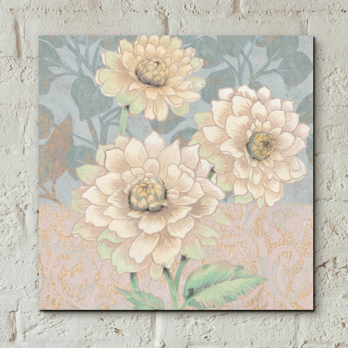 Epic Art 'Trois Fleurs Collection B' by Tim O'Toole, Acrylic Glass Wall Art,12x12