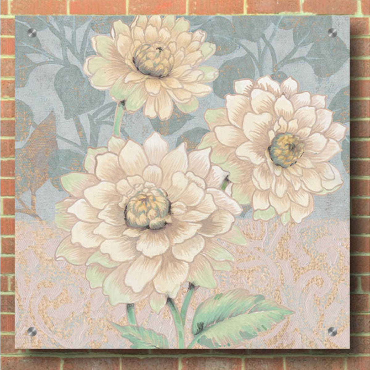 Epic Art 'Trois Fleurs Collection B' by Tim O'Toole, Acrylic Glass Wall Art,36x36