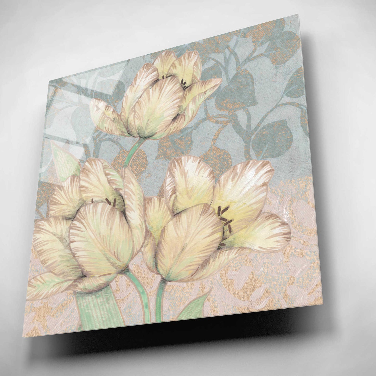 Epic Art 'Trois Fleurs Collection D' by Tim O'Toole, Acrylic Glass Wall Art,12x12