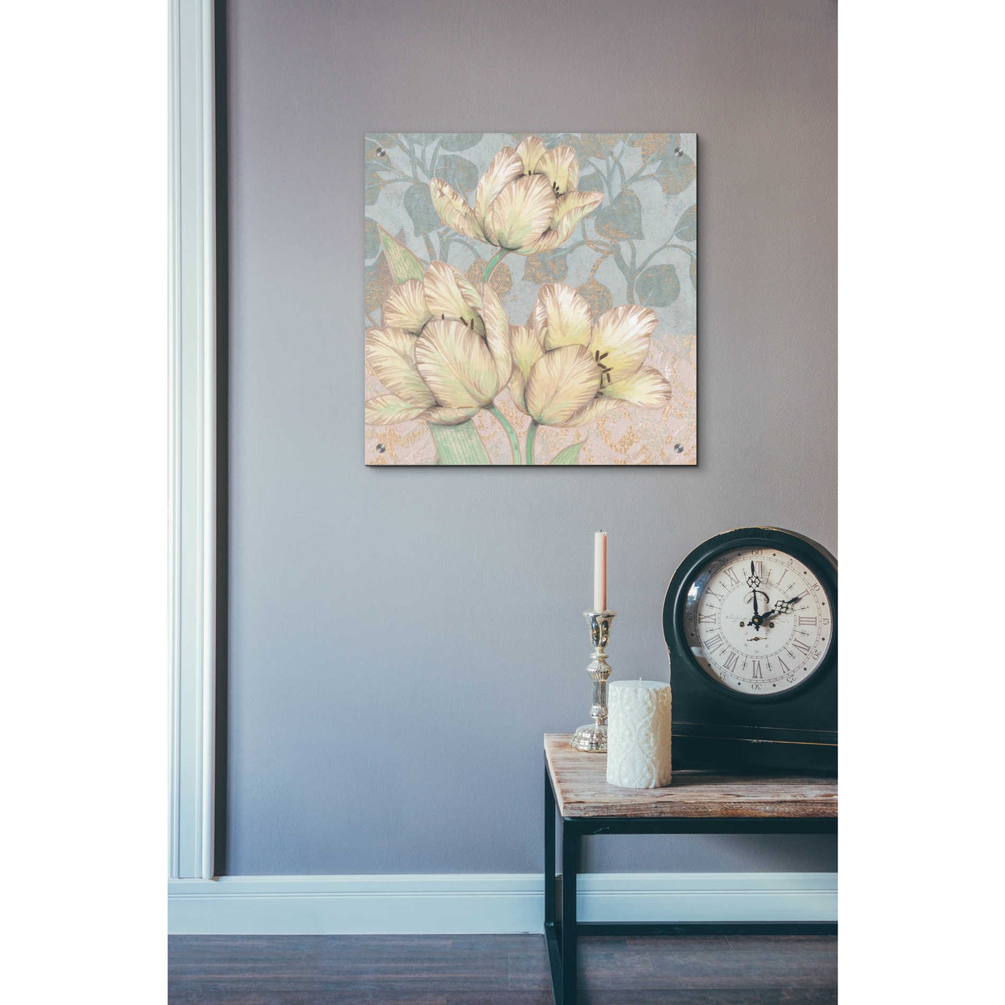Epic Art 'Trois Fleurs Collection D' by Tim O'Toole, Acrylic Glass Wall Art,24x24