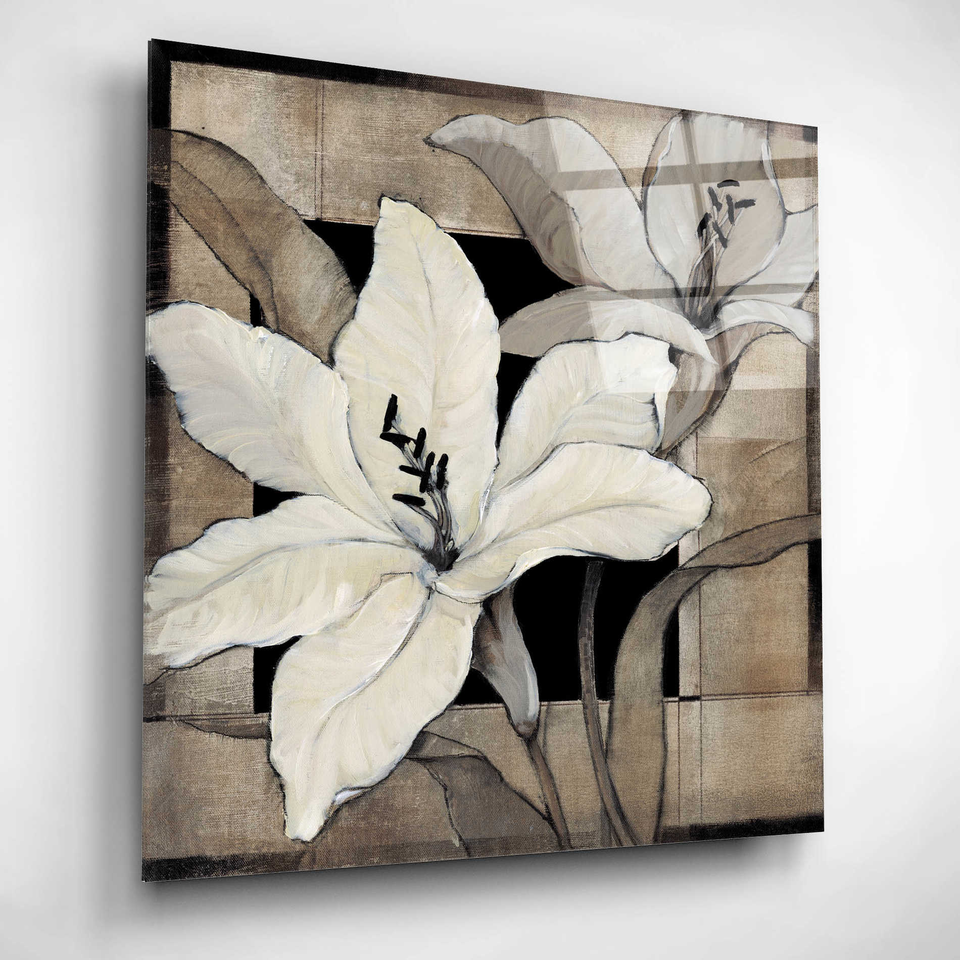 Epic Art 'Dramatic Lily Grid I' by Tim O'Toole, Acrylic Glass Wall Art,12x12