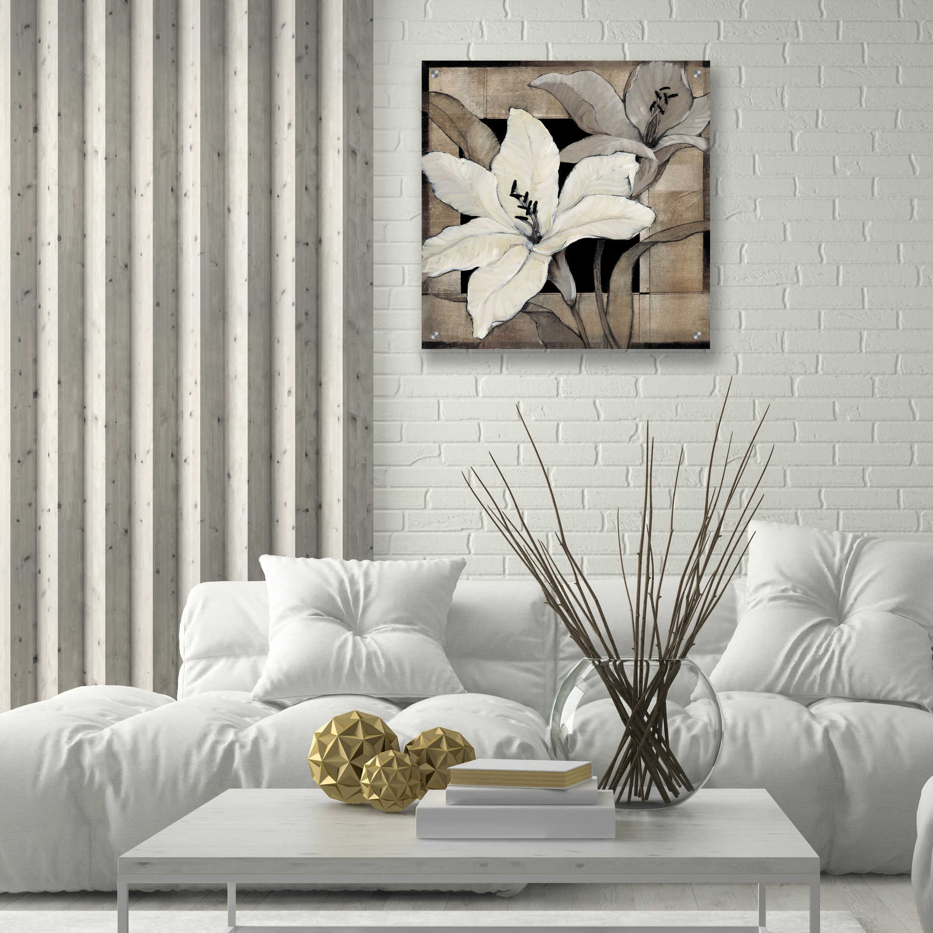 Epic Art 'Dramatic Lily Grid I' by Tim O'Toole, Acrylic Glass Wall Art,24x24