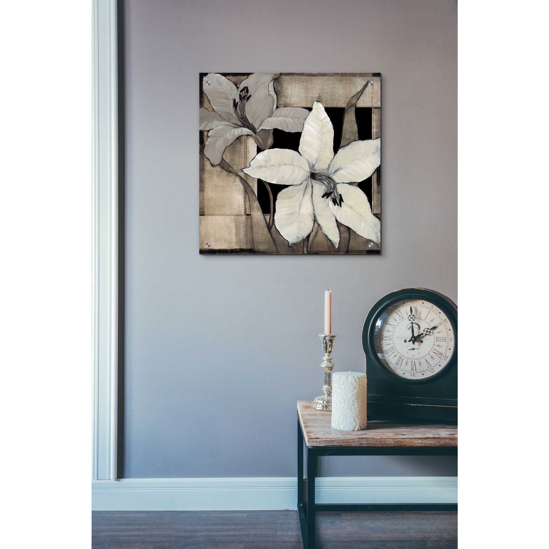 Epic Art 'Dramatic Lily Grid II' by Tim O'Toole, Acrylic Glass Wall Art,24x24