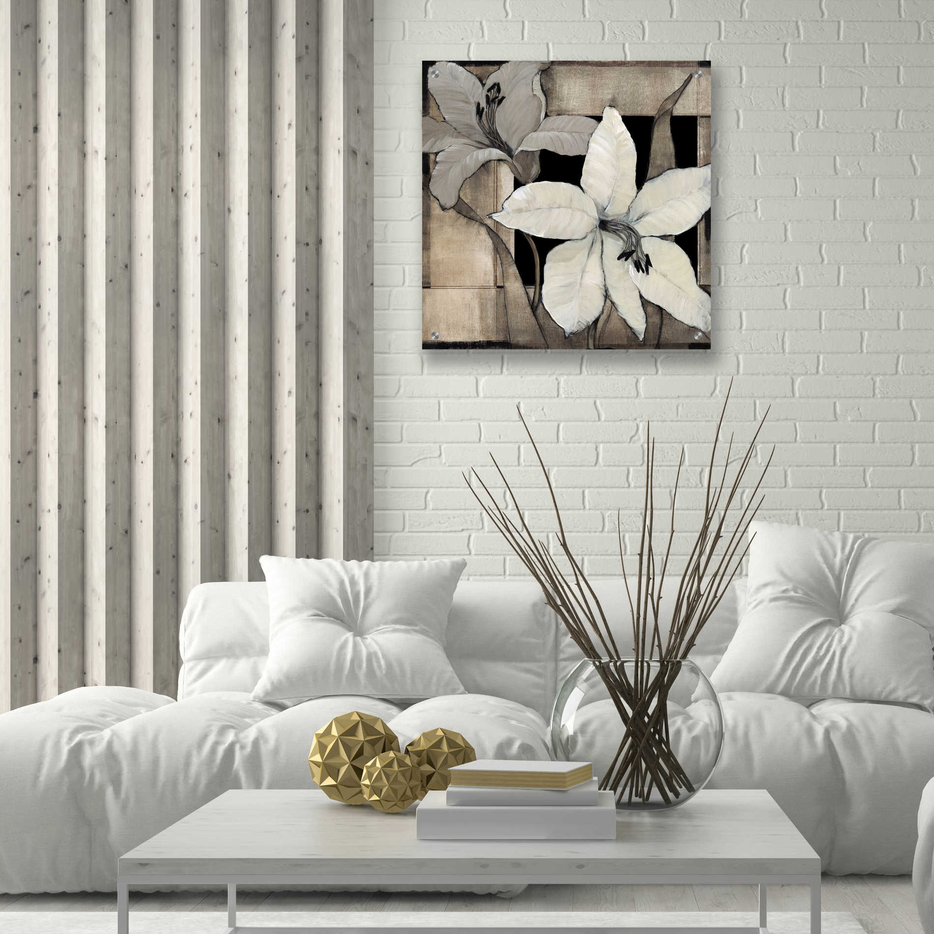 Epic Art 'Dramatic Lily Grid II' by Tim O'Toole, Acrylic Glass Wall Art,24x24