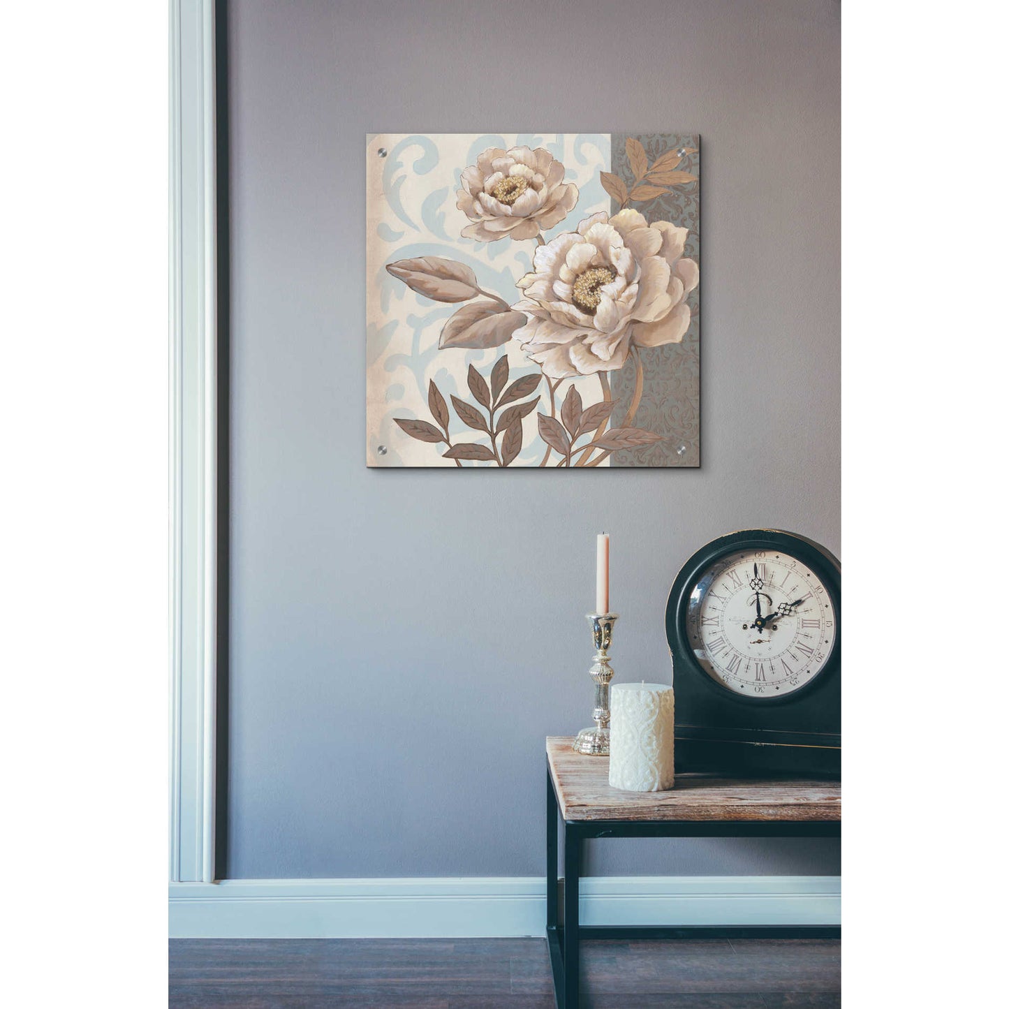 Epic Art 'Parisian Peony I' by Tim O'Toole, Acrylic Glass Wall Art,24x24