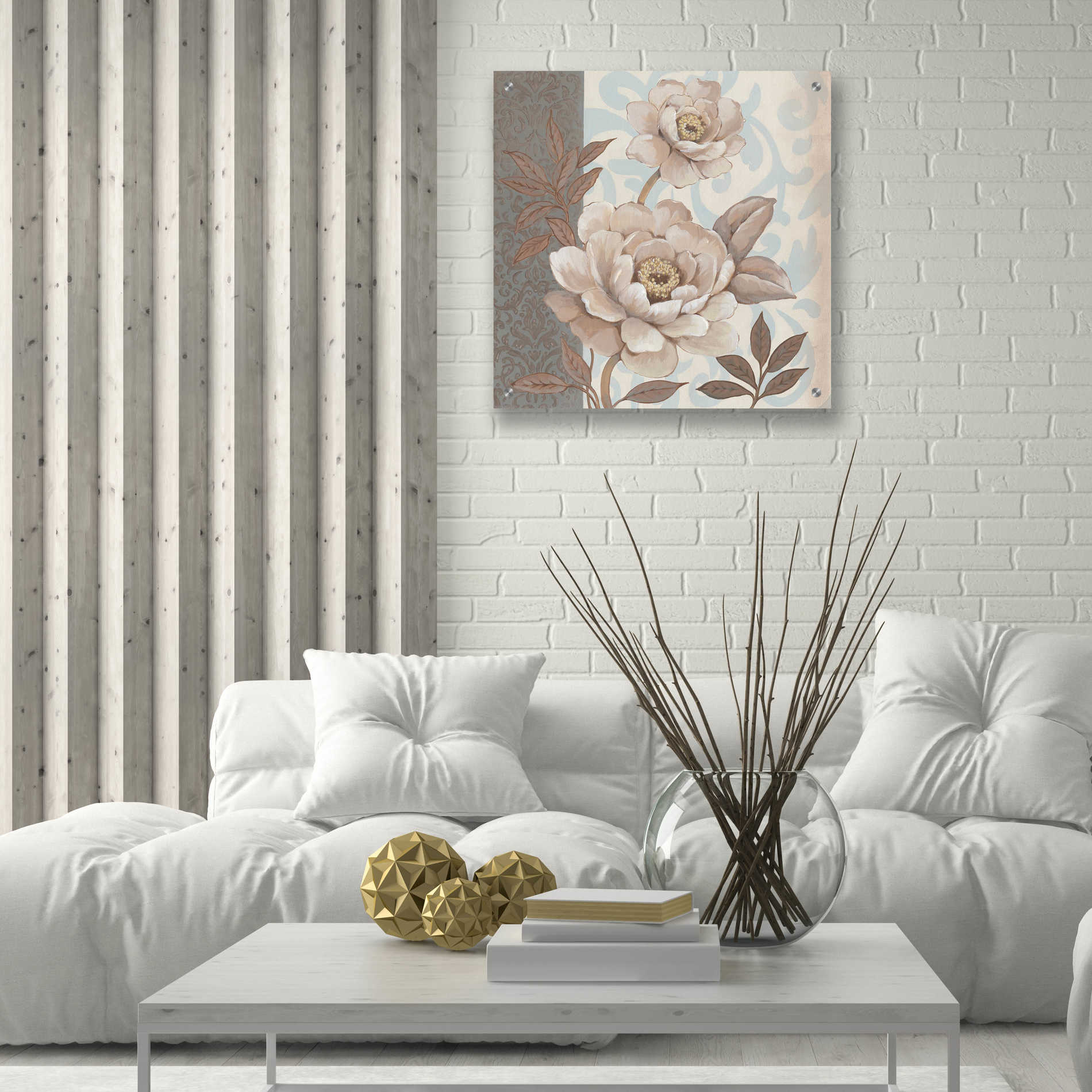 Epic Art 'Parisian Peony II' by Tim O'Toole, Acrylic Glass Wall Art,24x24