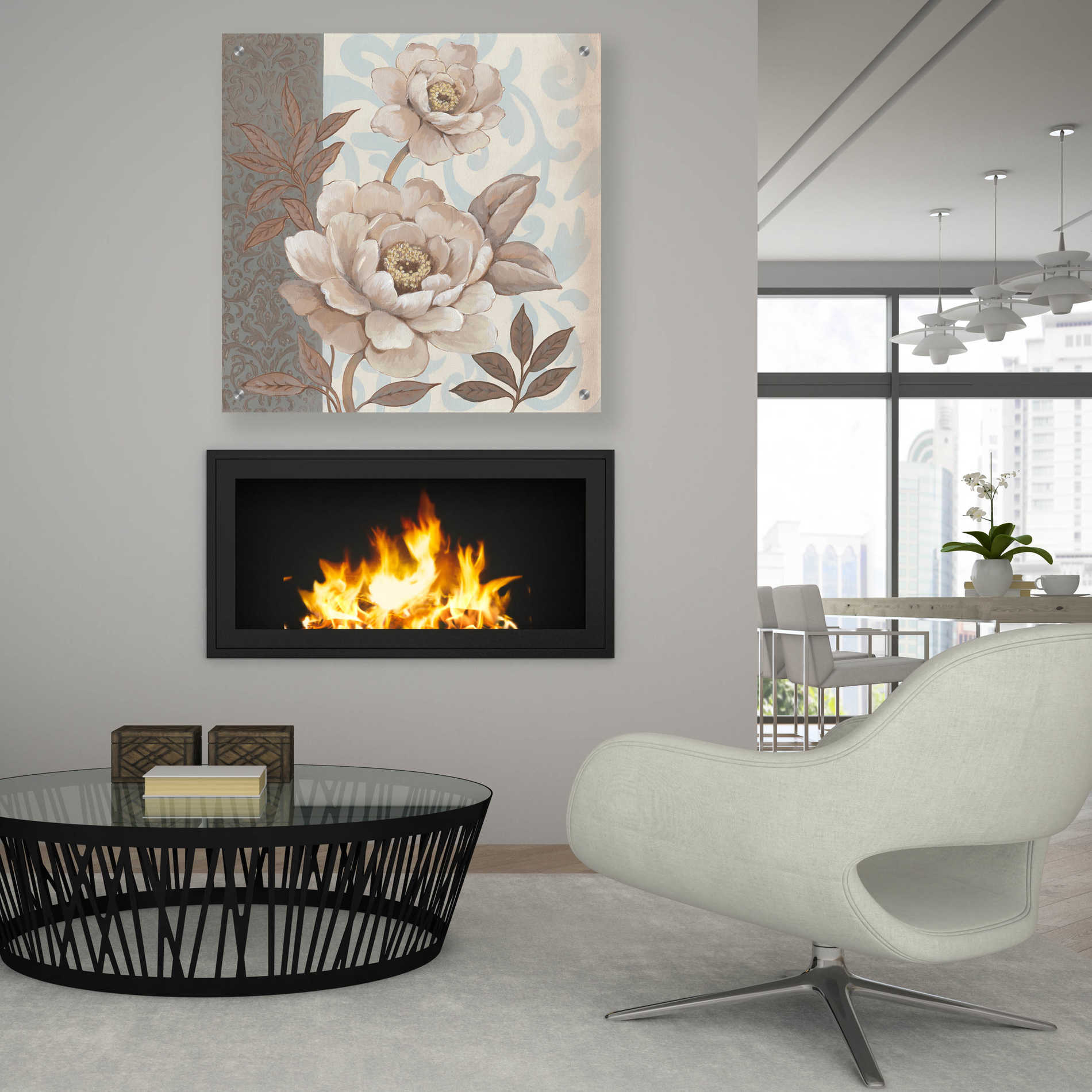 Epic Art 'Parisian Peony II' by Tim O'Toole, Acrylic Glass Wall Art,36x36