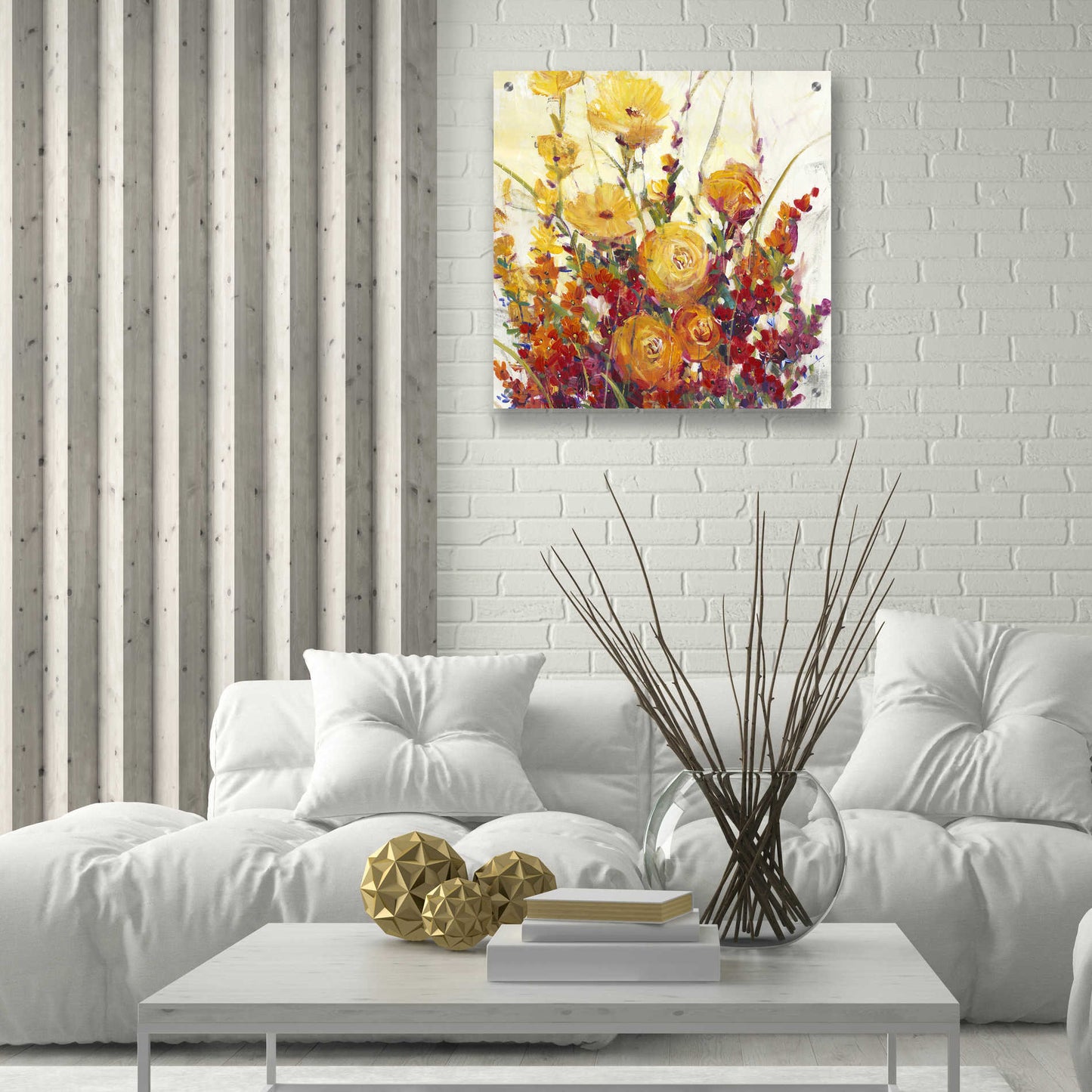 Epic Art 'Mixed Bouquet I' by Tim O'Toole, Acrylic Glass Wall Art,24x24