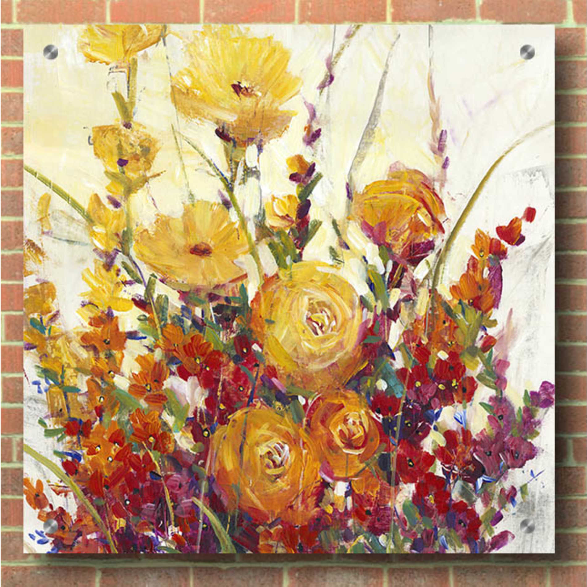 Epic Art 'Mixed Bouquet I' by Tim O'Toole, Acrylic Glass Wall Art,36x36