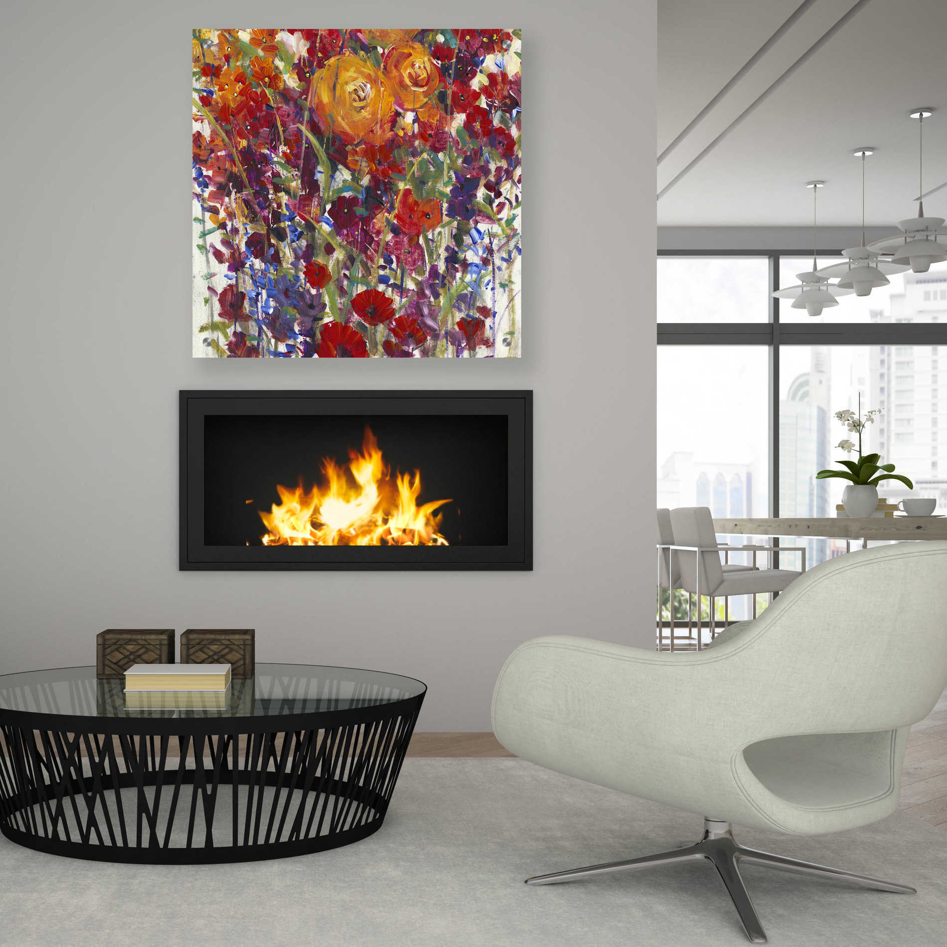 Epic Art 'Mixed Bouquet III' by Tim O'Toole, Acrylic Glass Wall Art,36x36