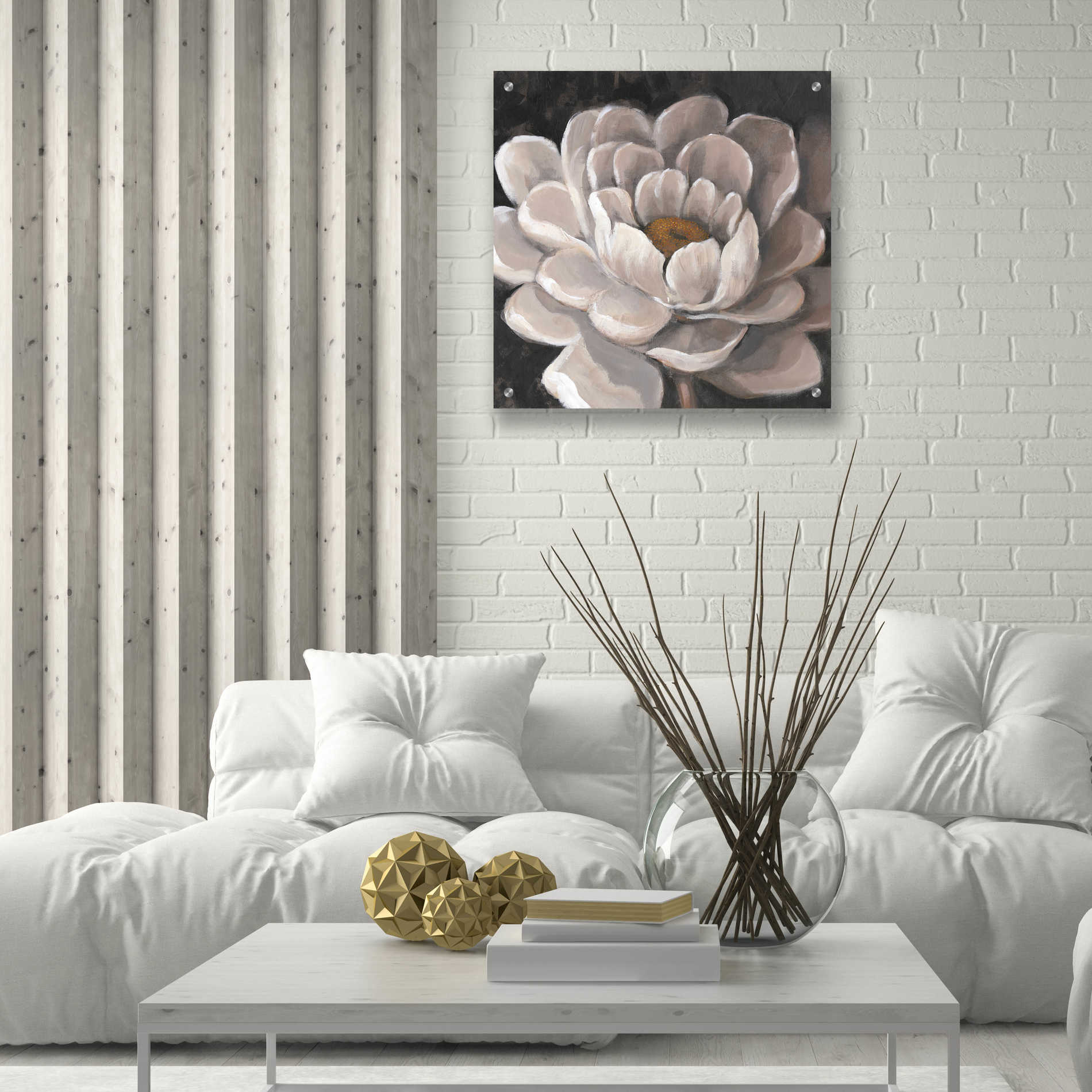 Epic Art 'Neutral Fleur I' by Tim O'Toole, Acrylic Glass Wall Art,24x24