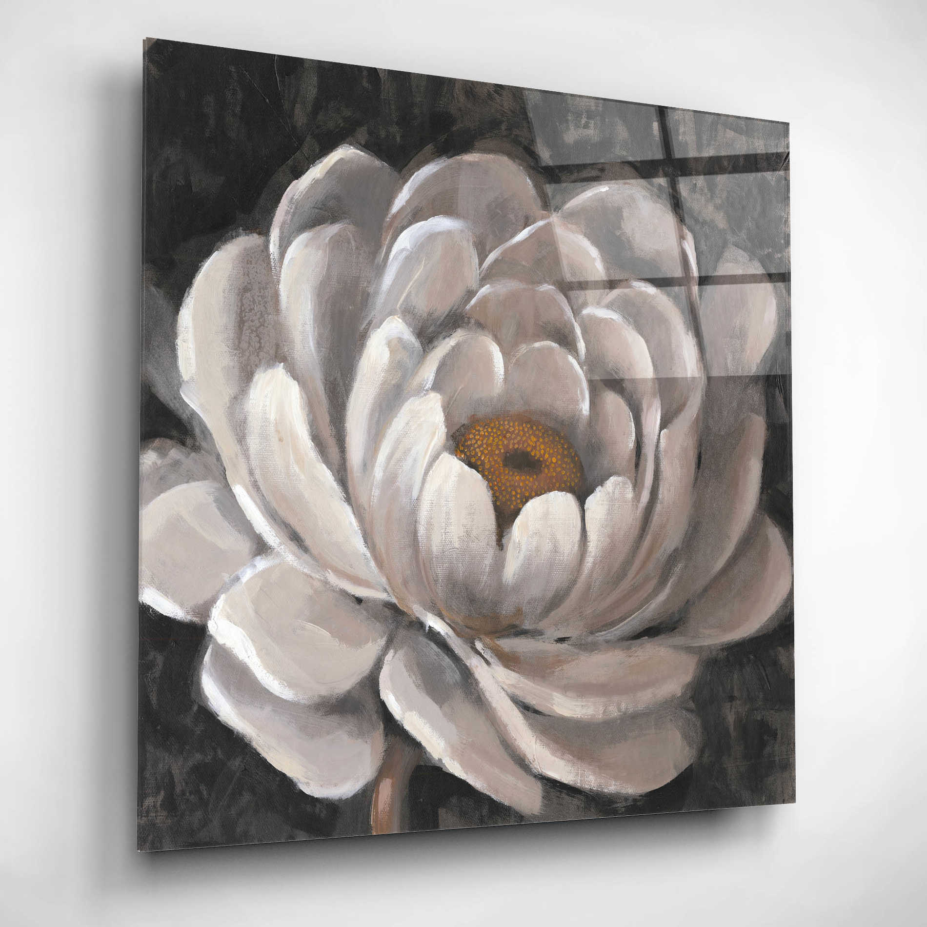 Epic Art 'Nuetral Fleur II' by Tim O'Toole, Acrylic Glass Wall Art,12x12